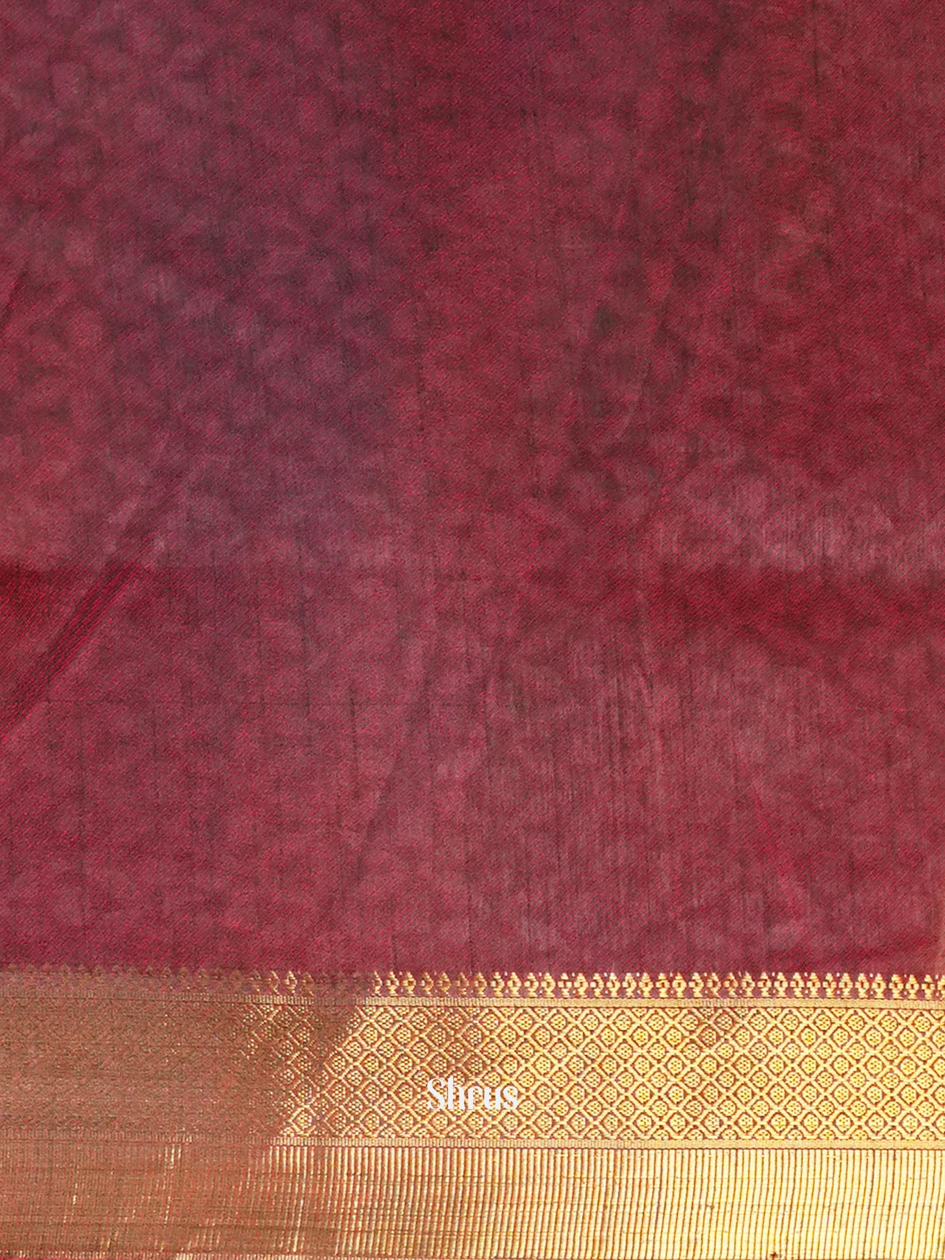 Red & Maroon - Semi Patola Saree