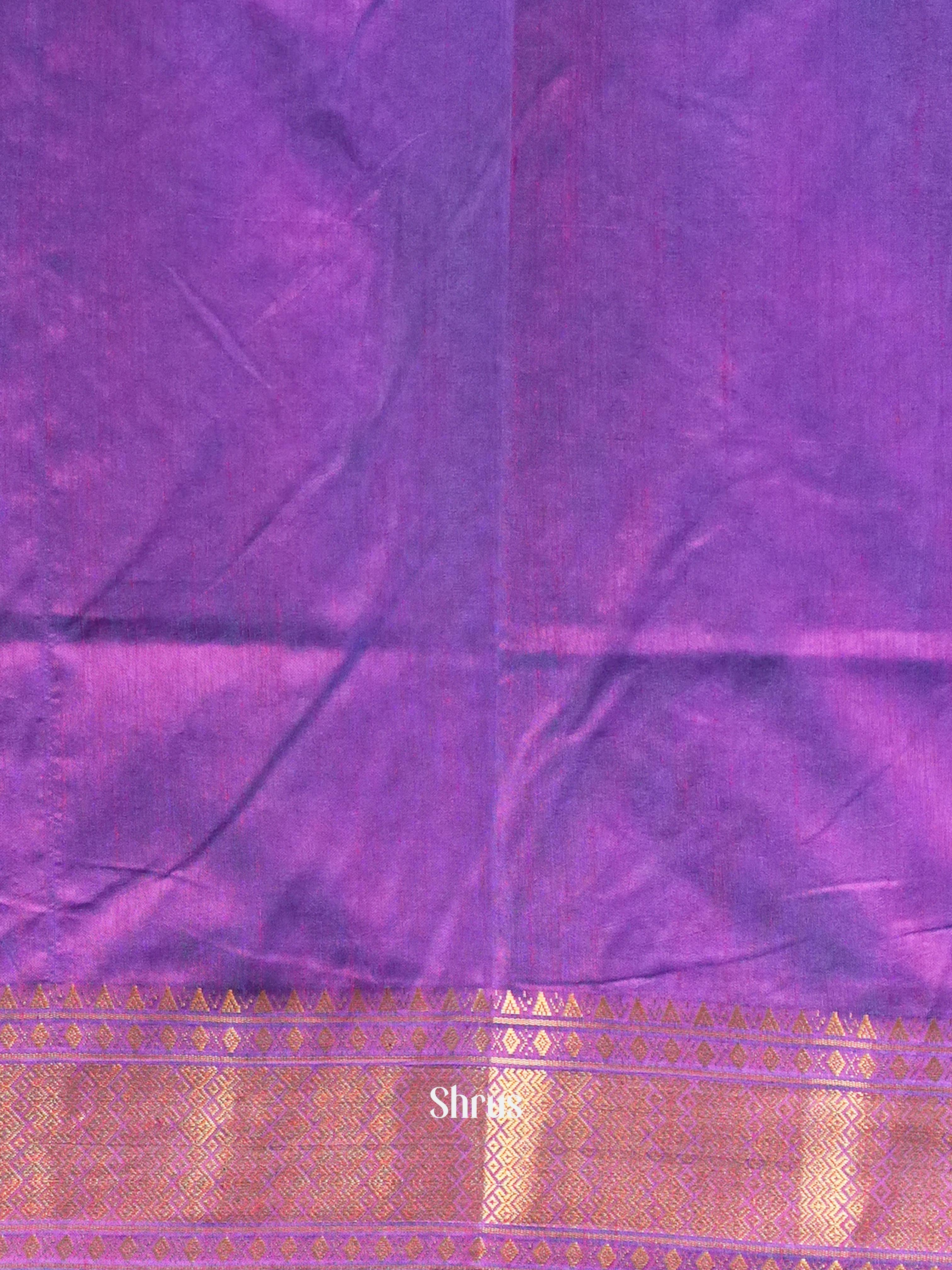 Blue & Purple- Semi Patola Saree