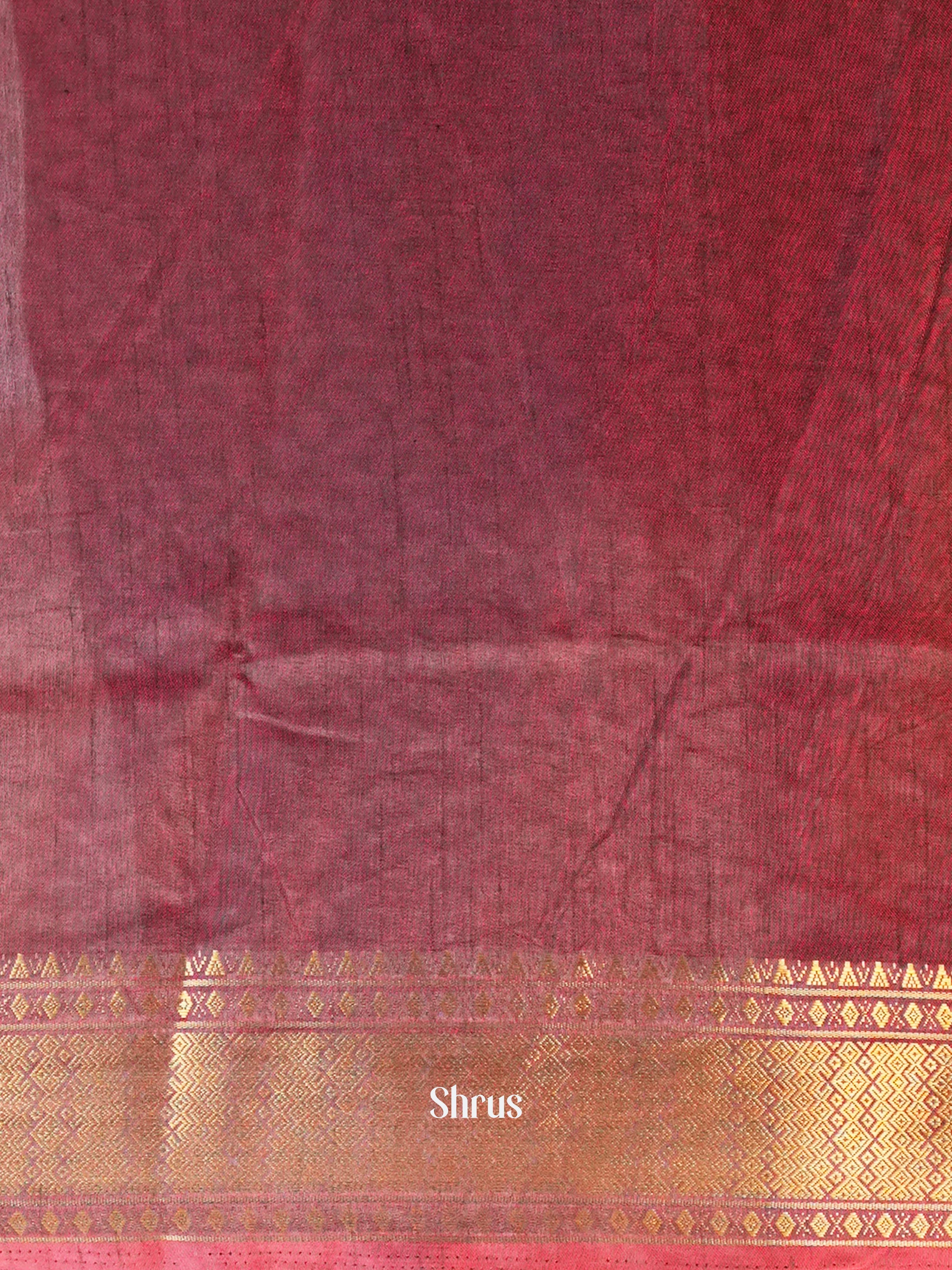 Red & Maroon - Semi Patola Saree