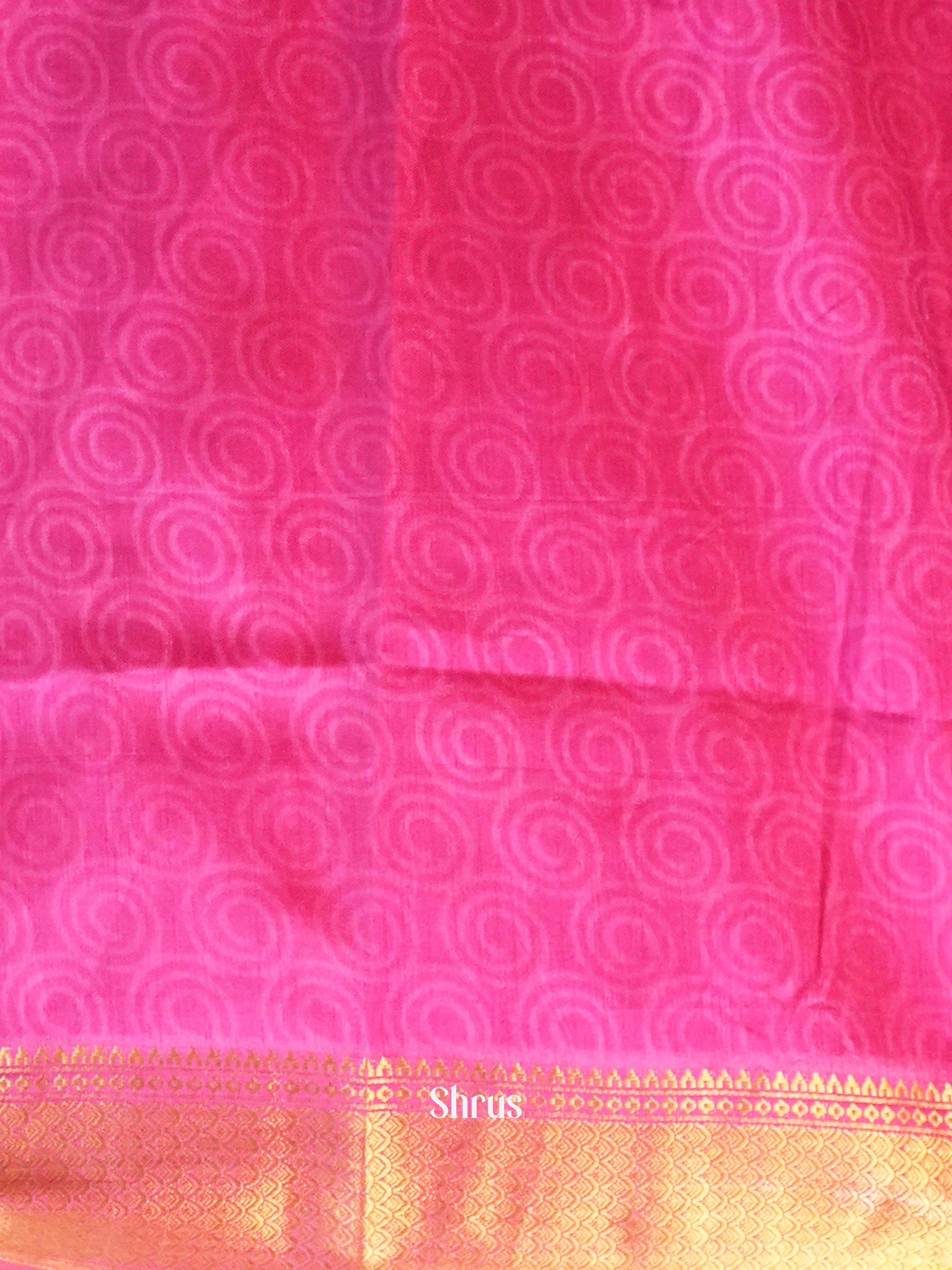 Purple & Pink  - Semi Patola Saree