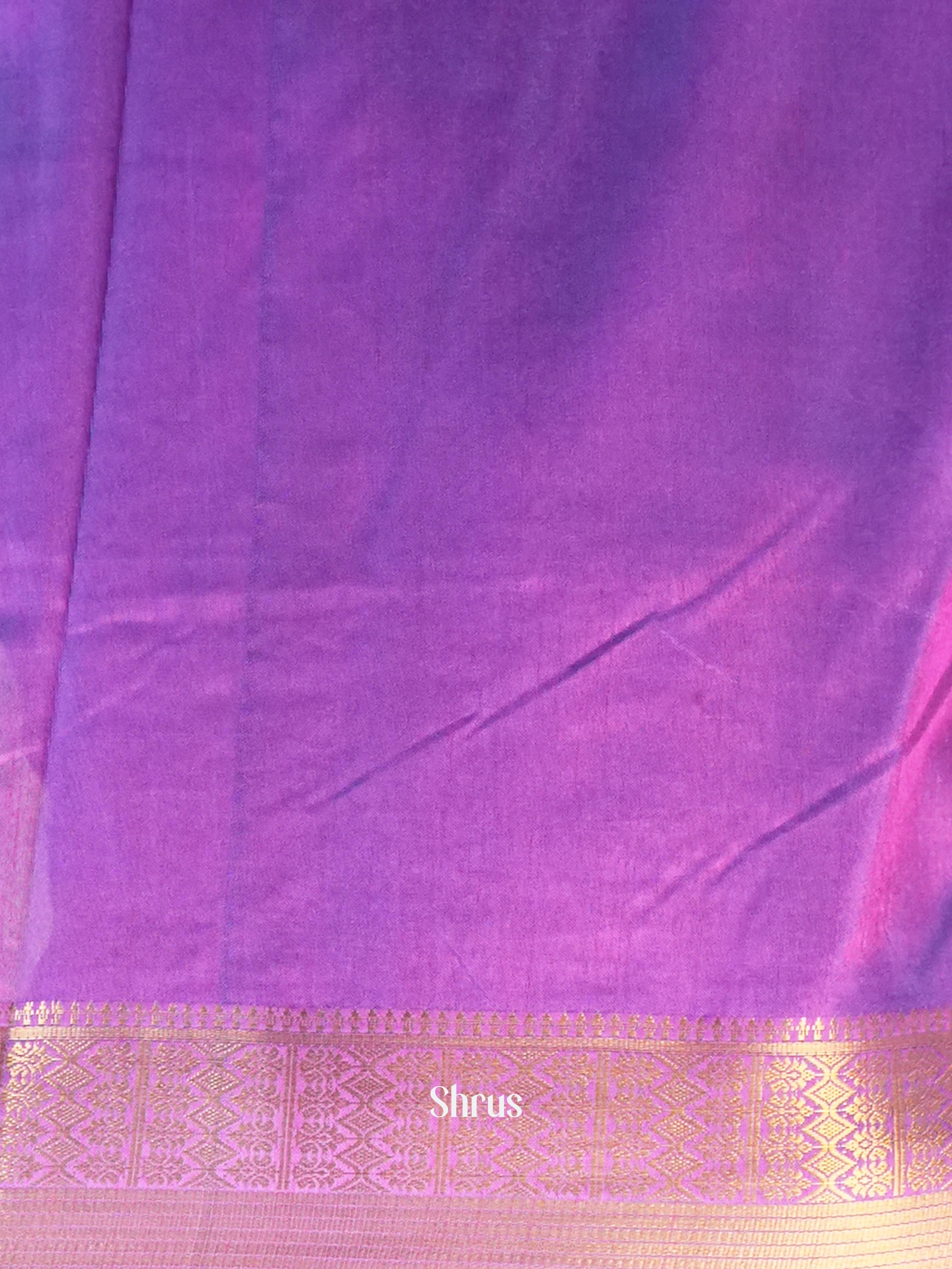 Blue & Purple- Semi Patola Saree