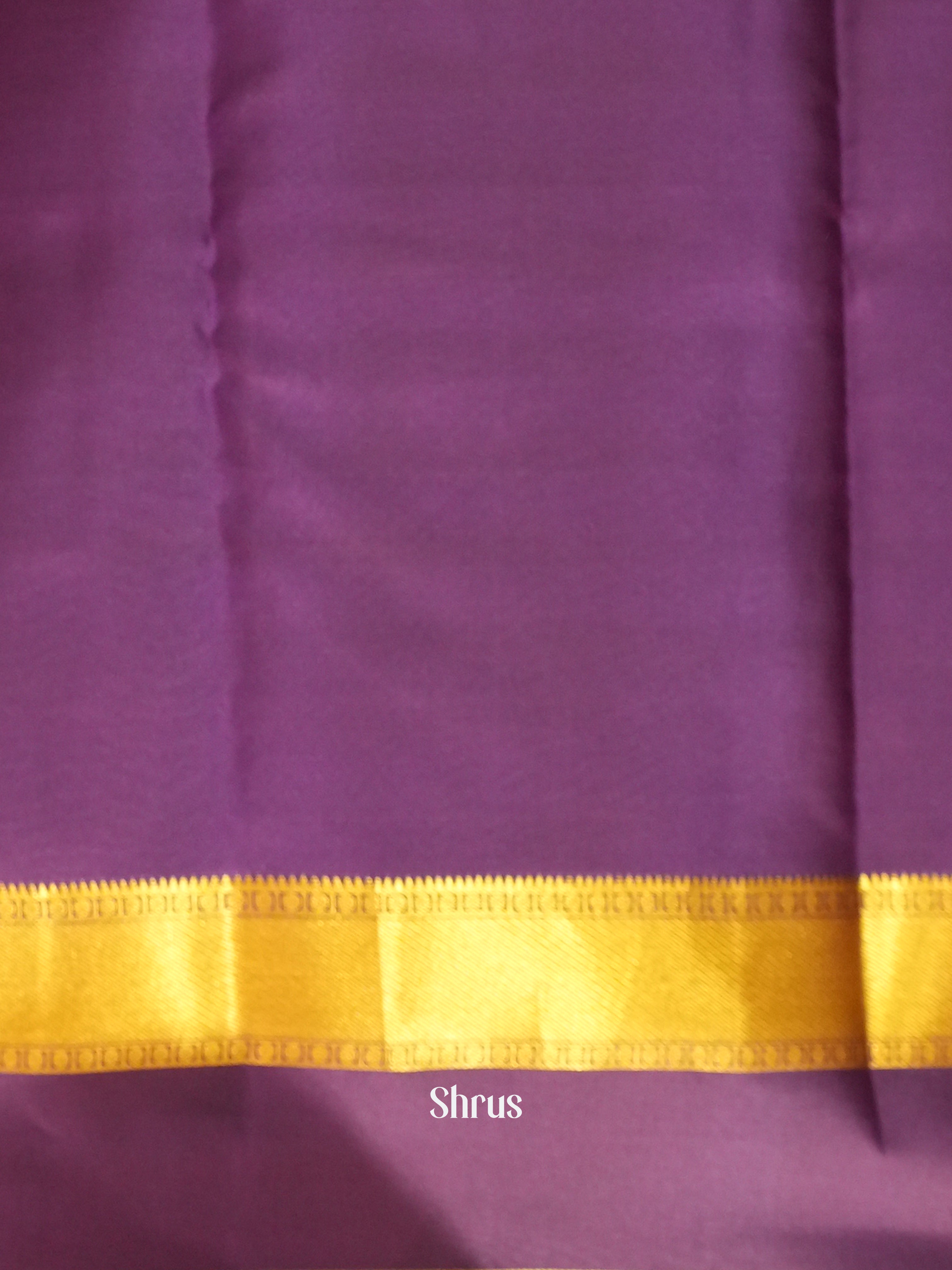 Pastel Brown & Purple - Kanchipuram silk Saree