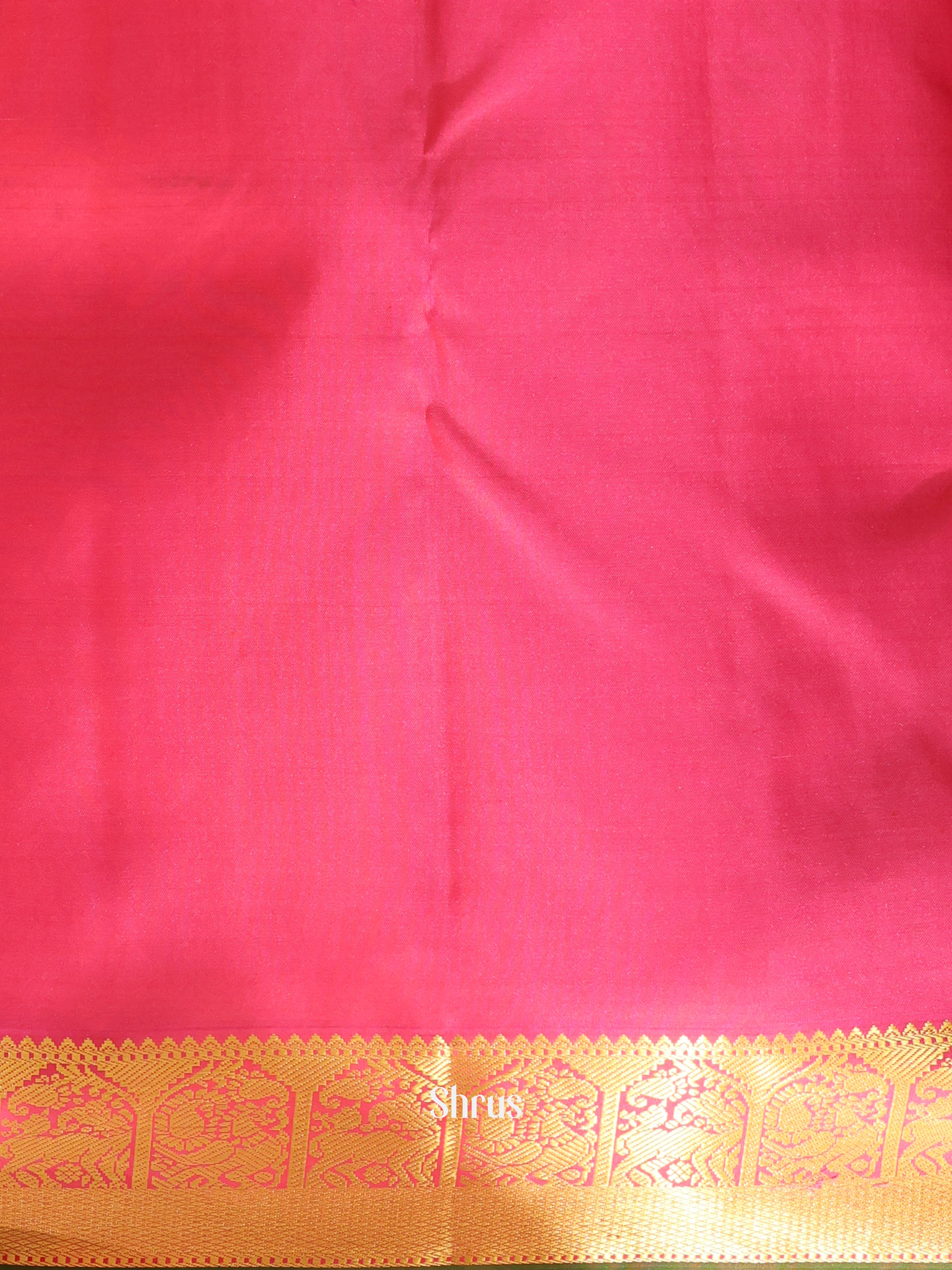 Mustardy Green & Pink - Kanchipuram silk Saree