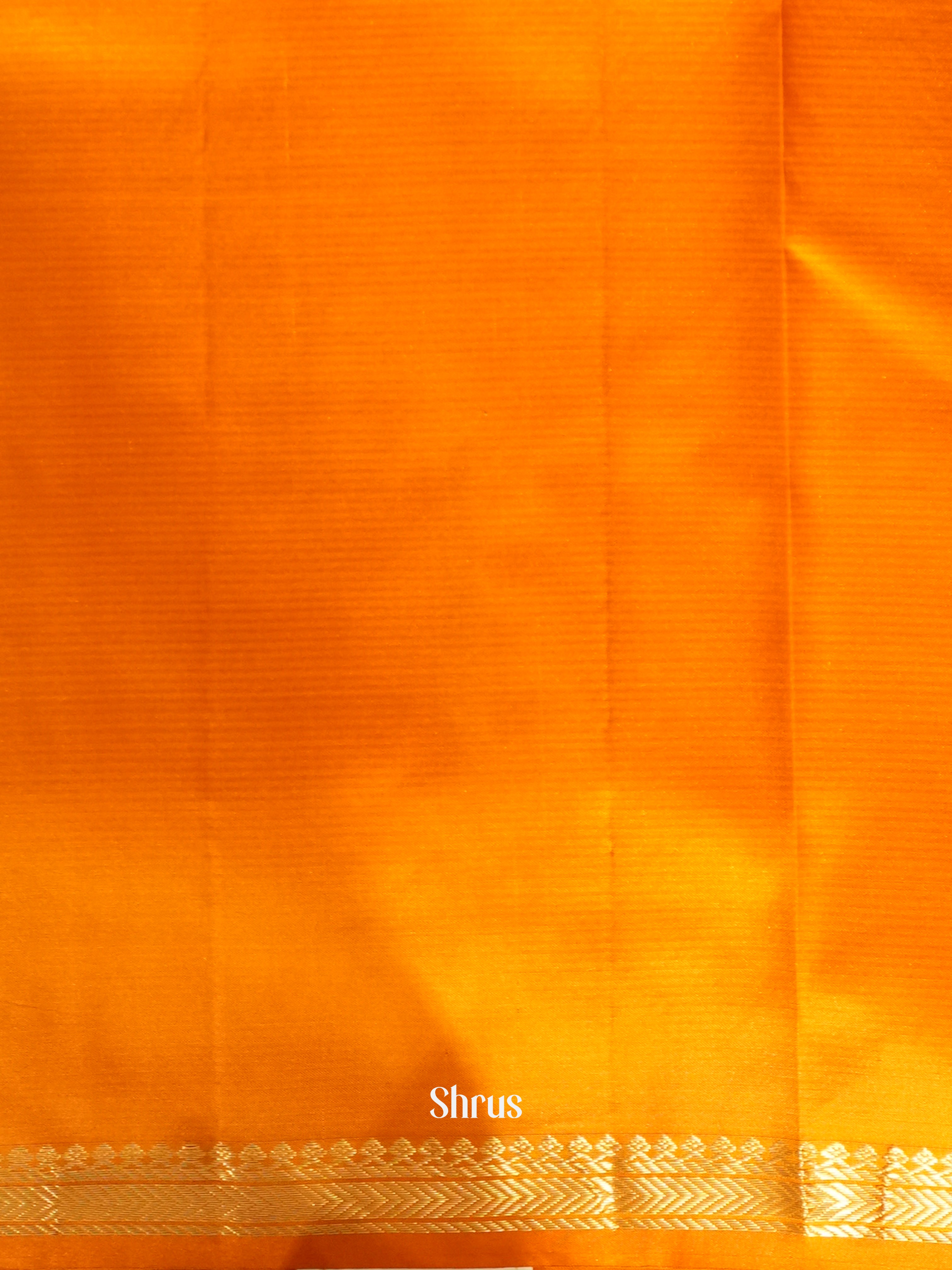 Orange(Single Tone) - Kanchipuram silk Saree