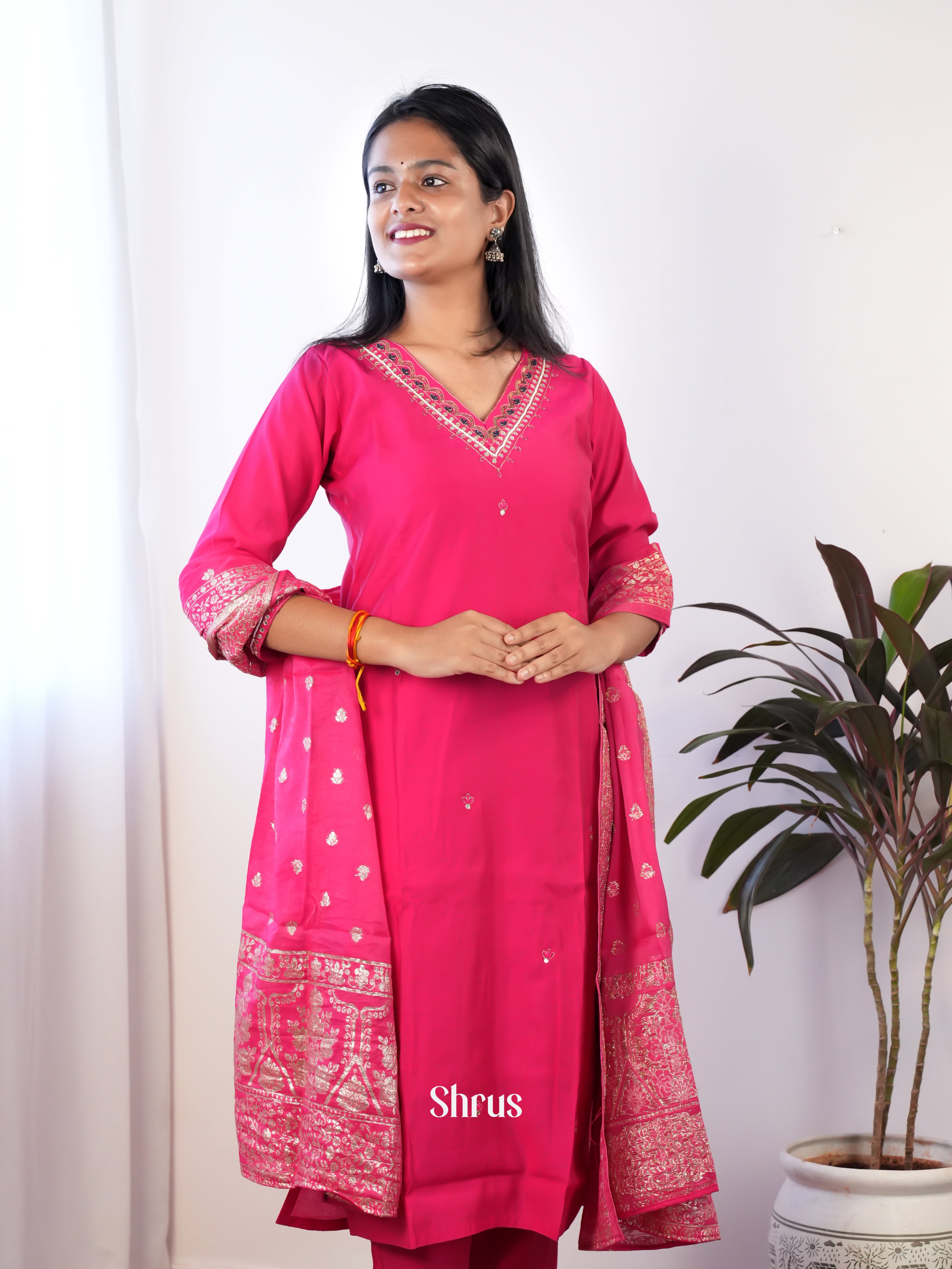 Pink -3pc Readymade Suits