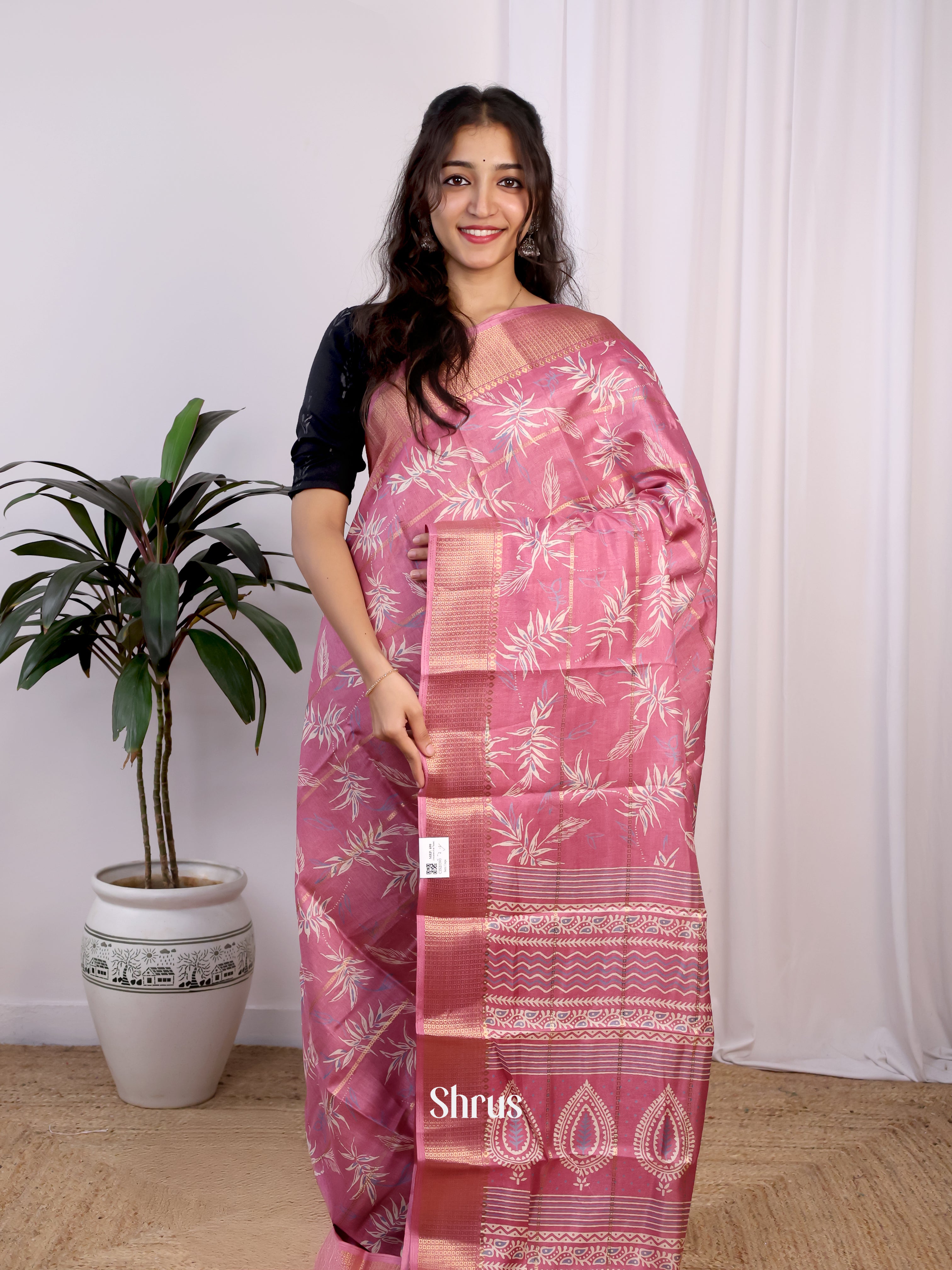 CIS20393 - Semi Crepe Saree - Shop on Shrus.com