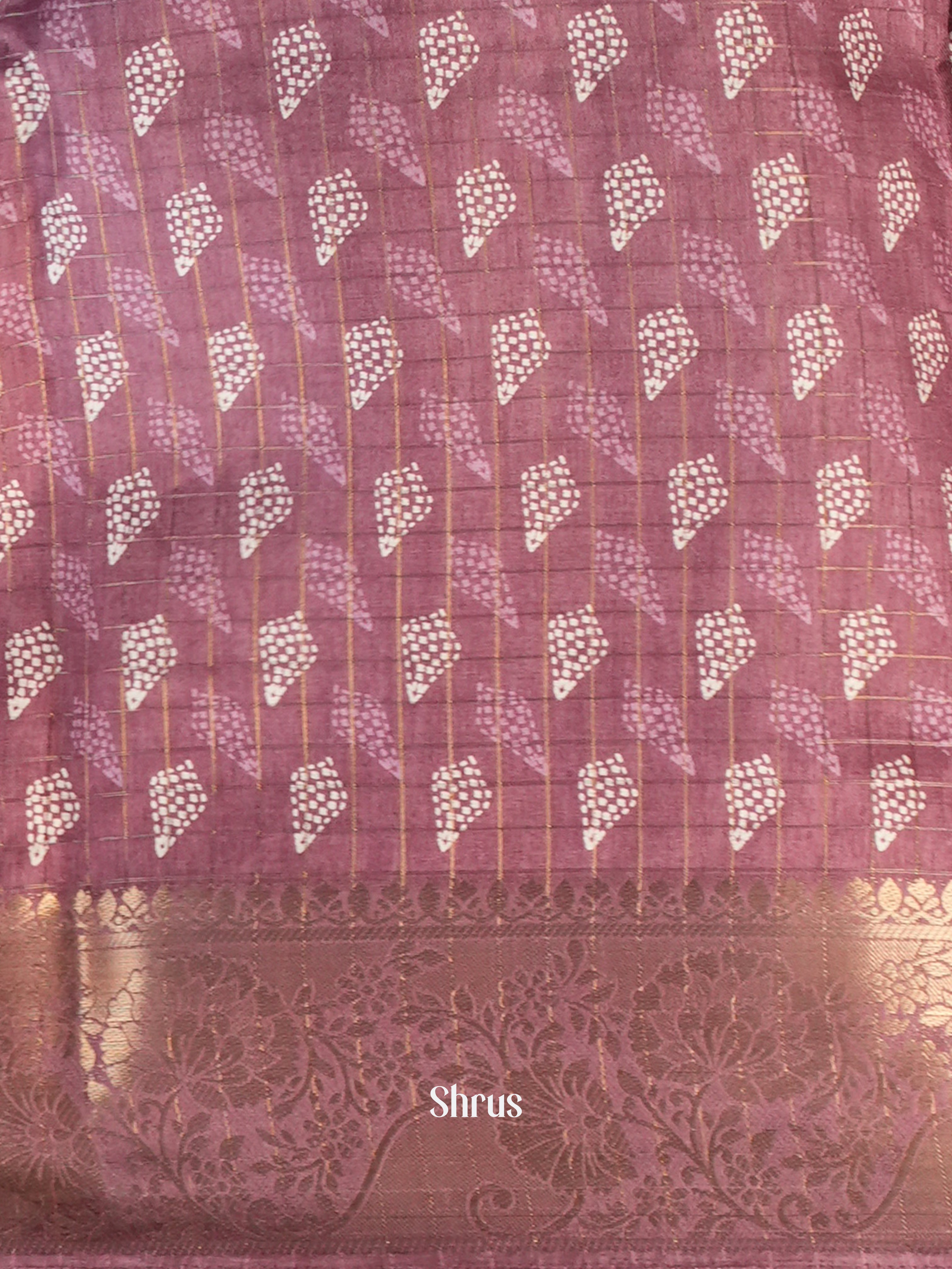 Purple - Semi Crepe Saree