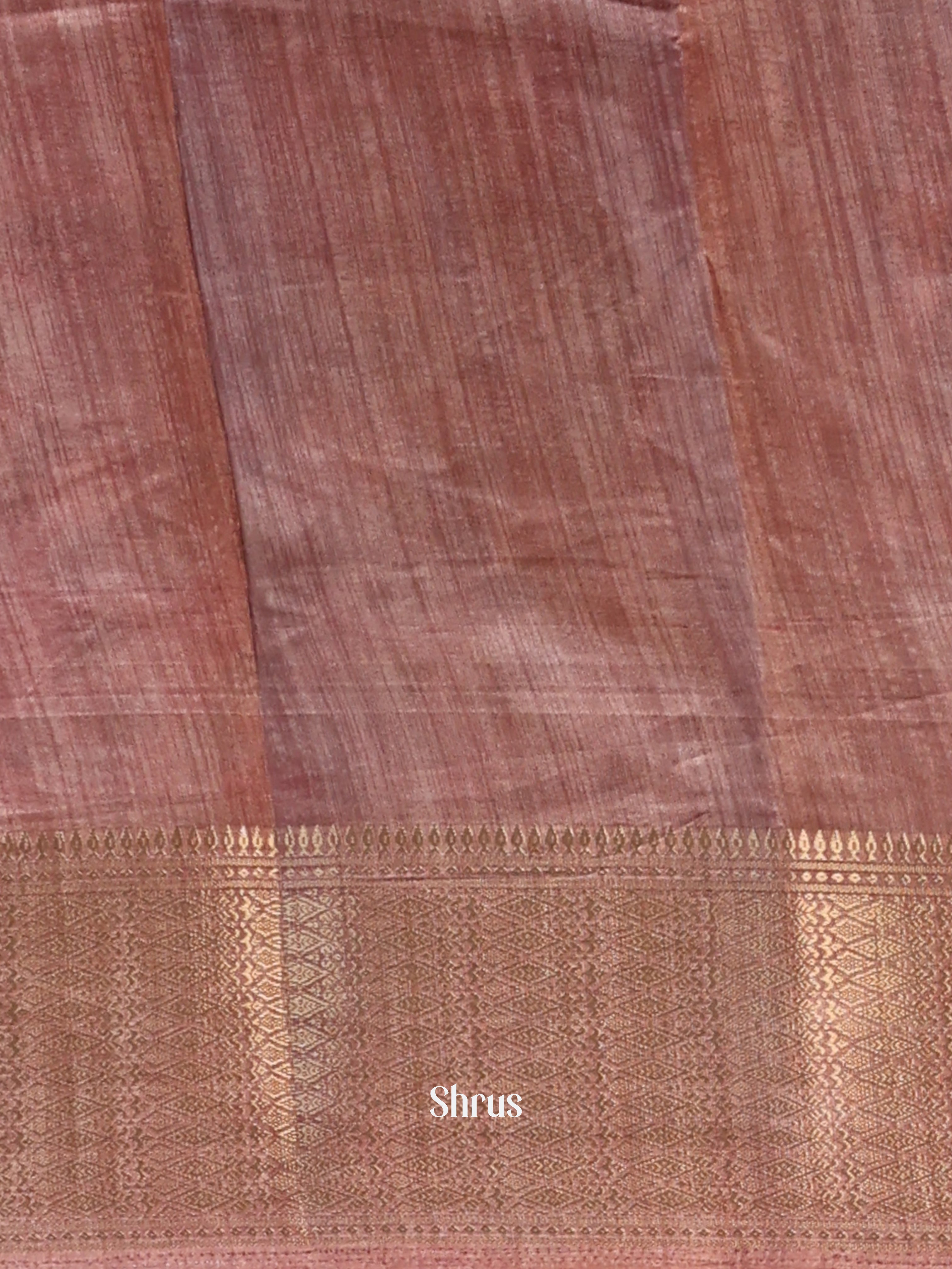 Maroon & Onion peel - Semi Crepe Saree