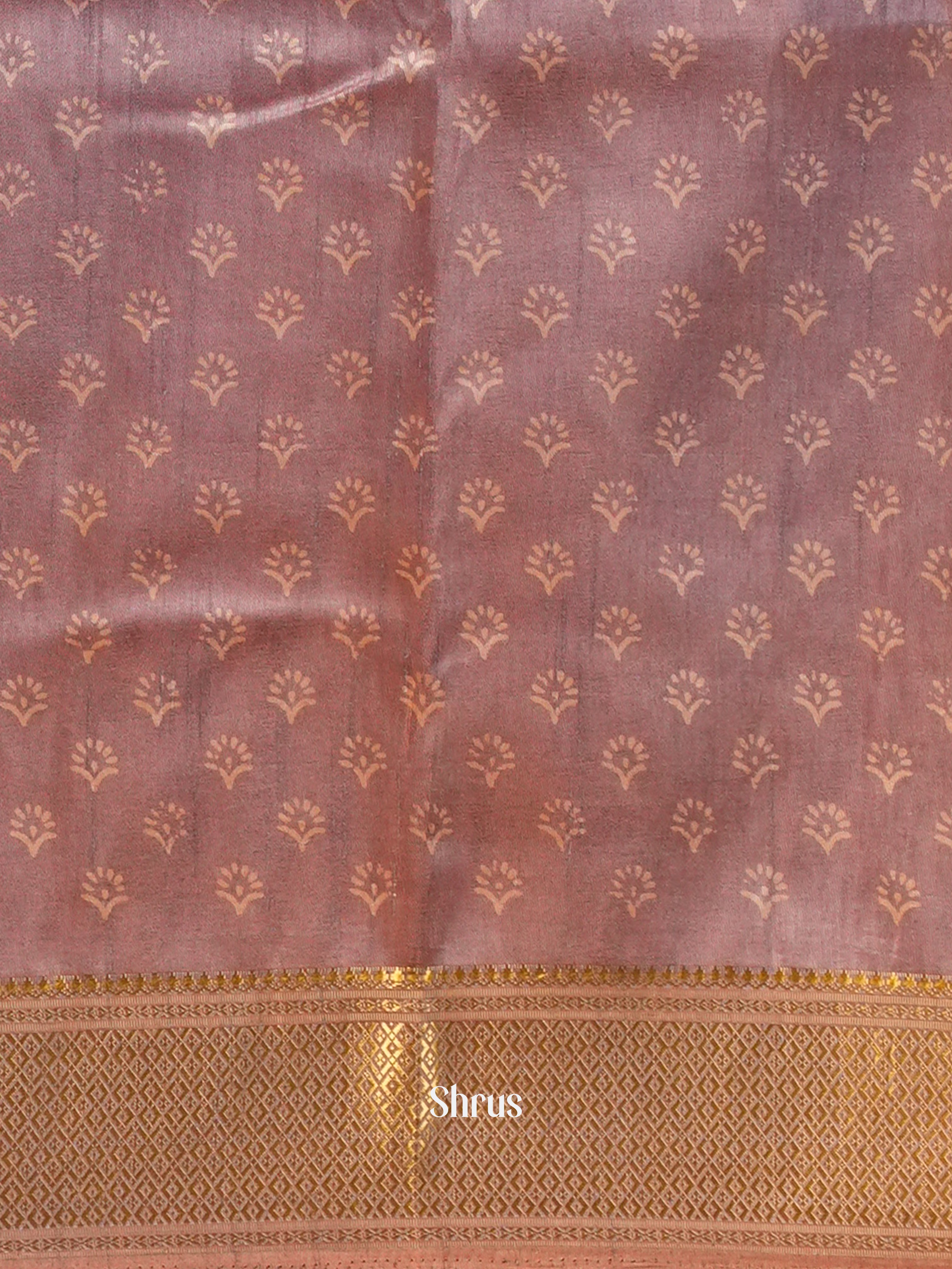 Purple - Semi Crepe Saree