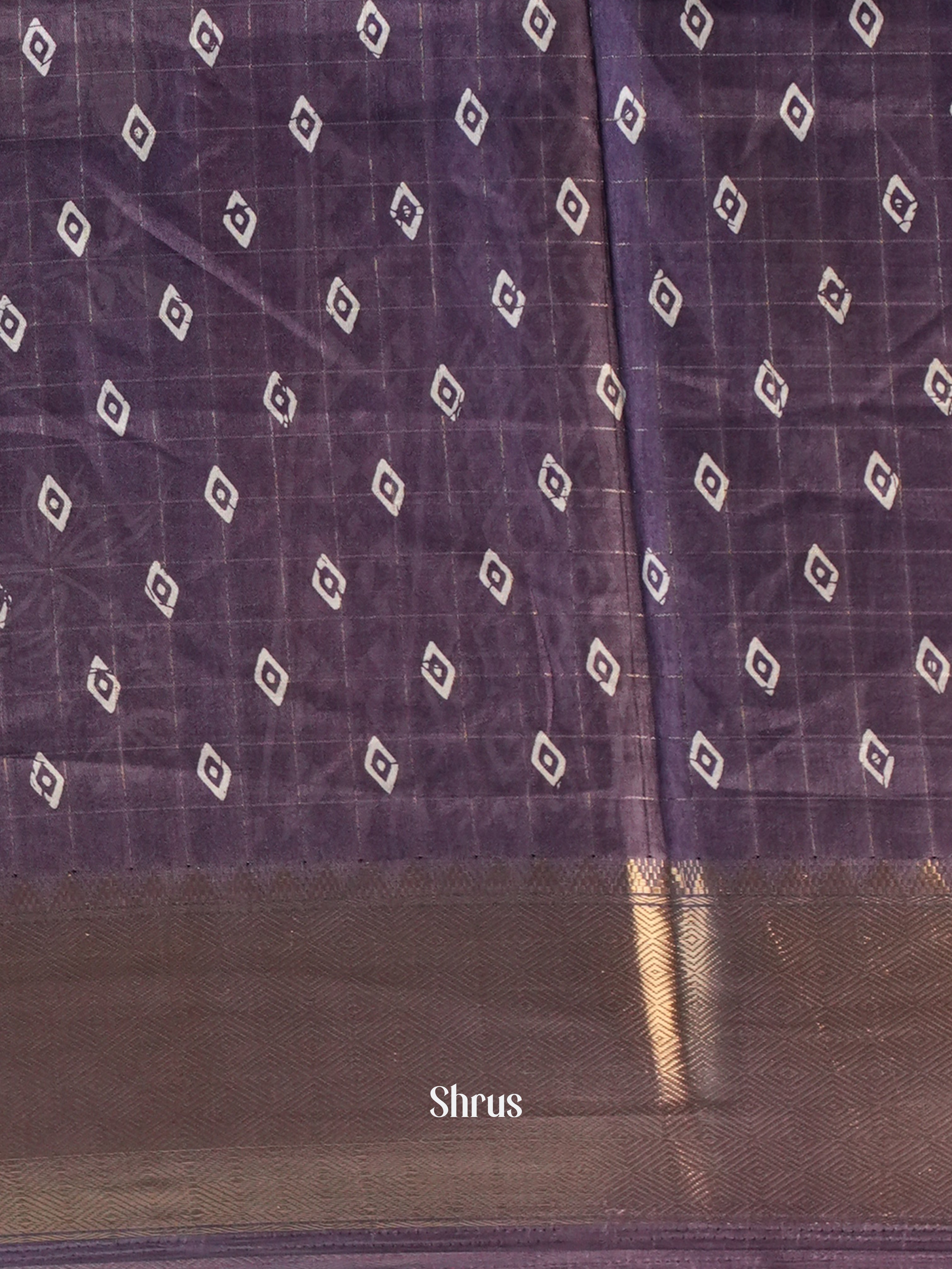 Purple - Semi Crepe Saree