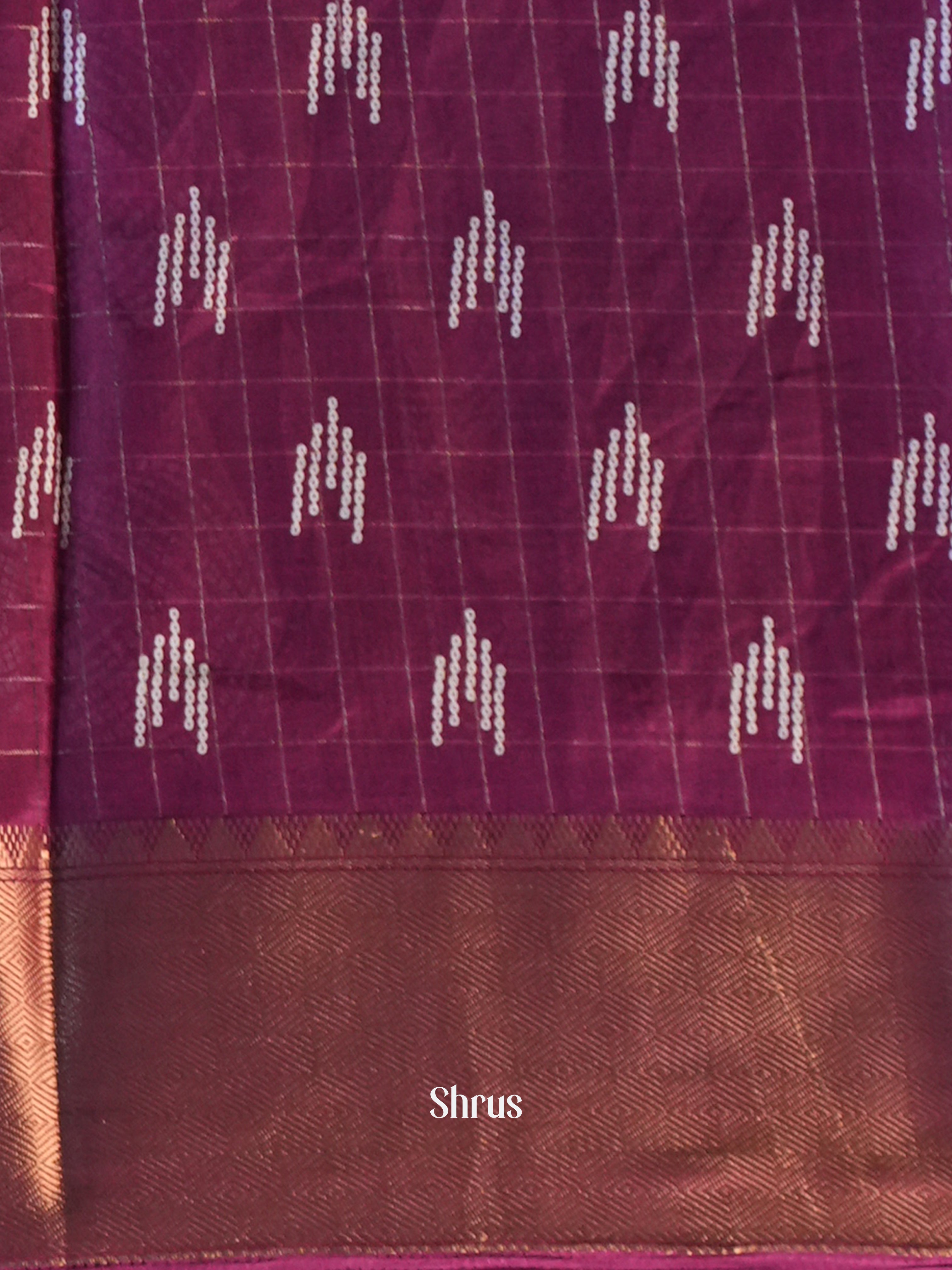 Purple - Semi Crepe Saree