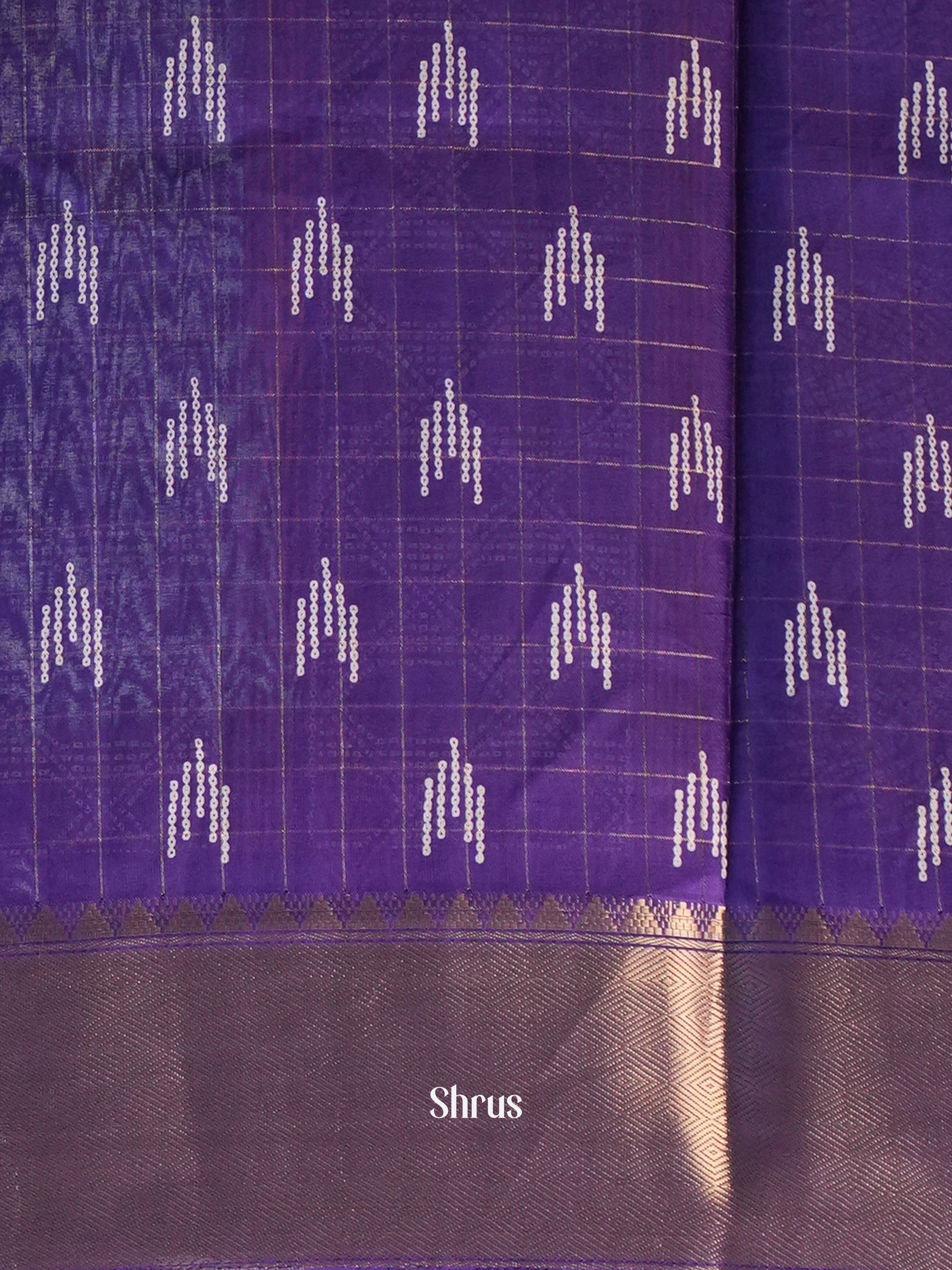 Purple - Semi Crepe Saree