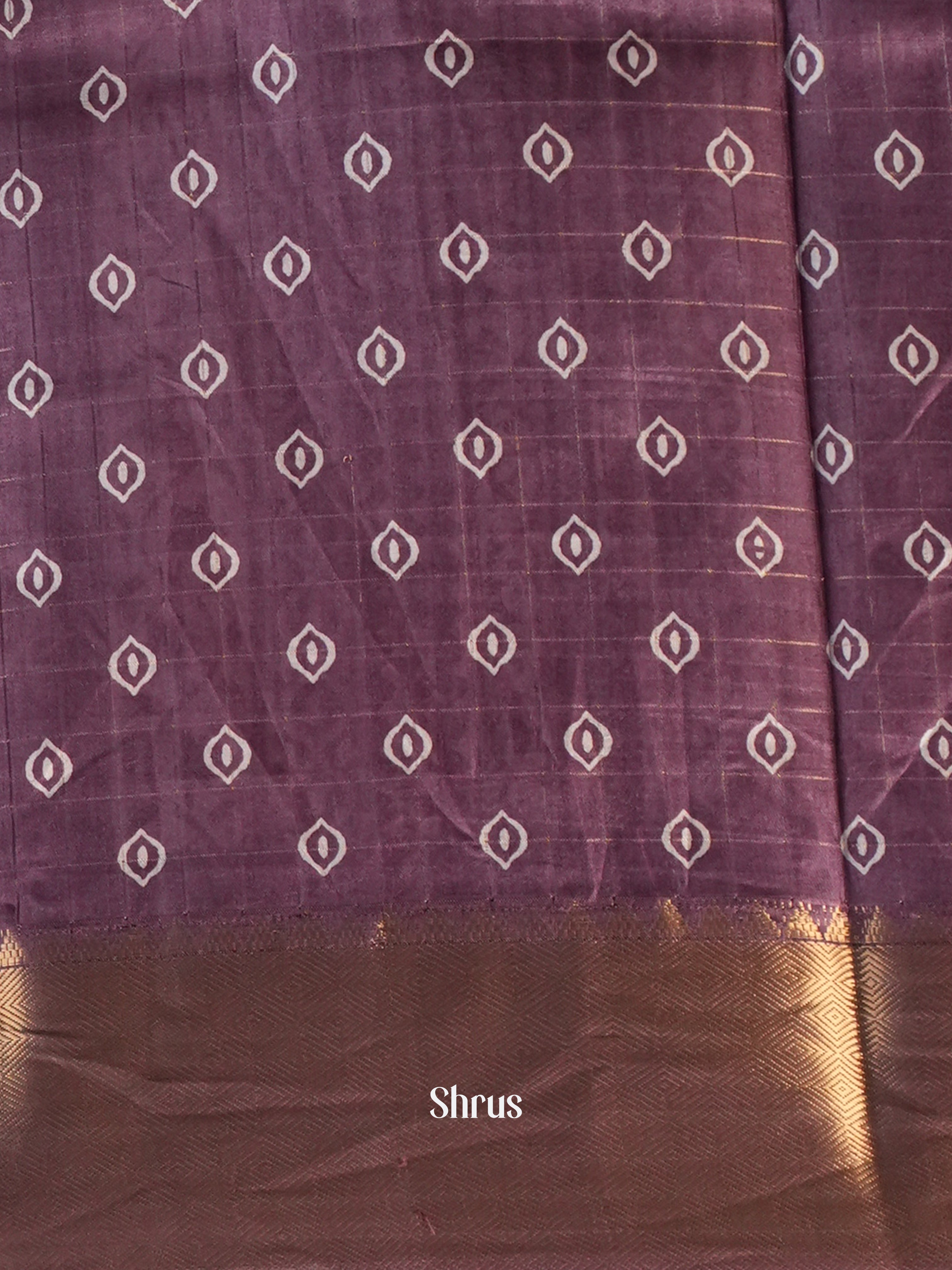 Purple - Semi Crepe Saree