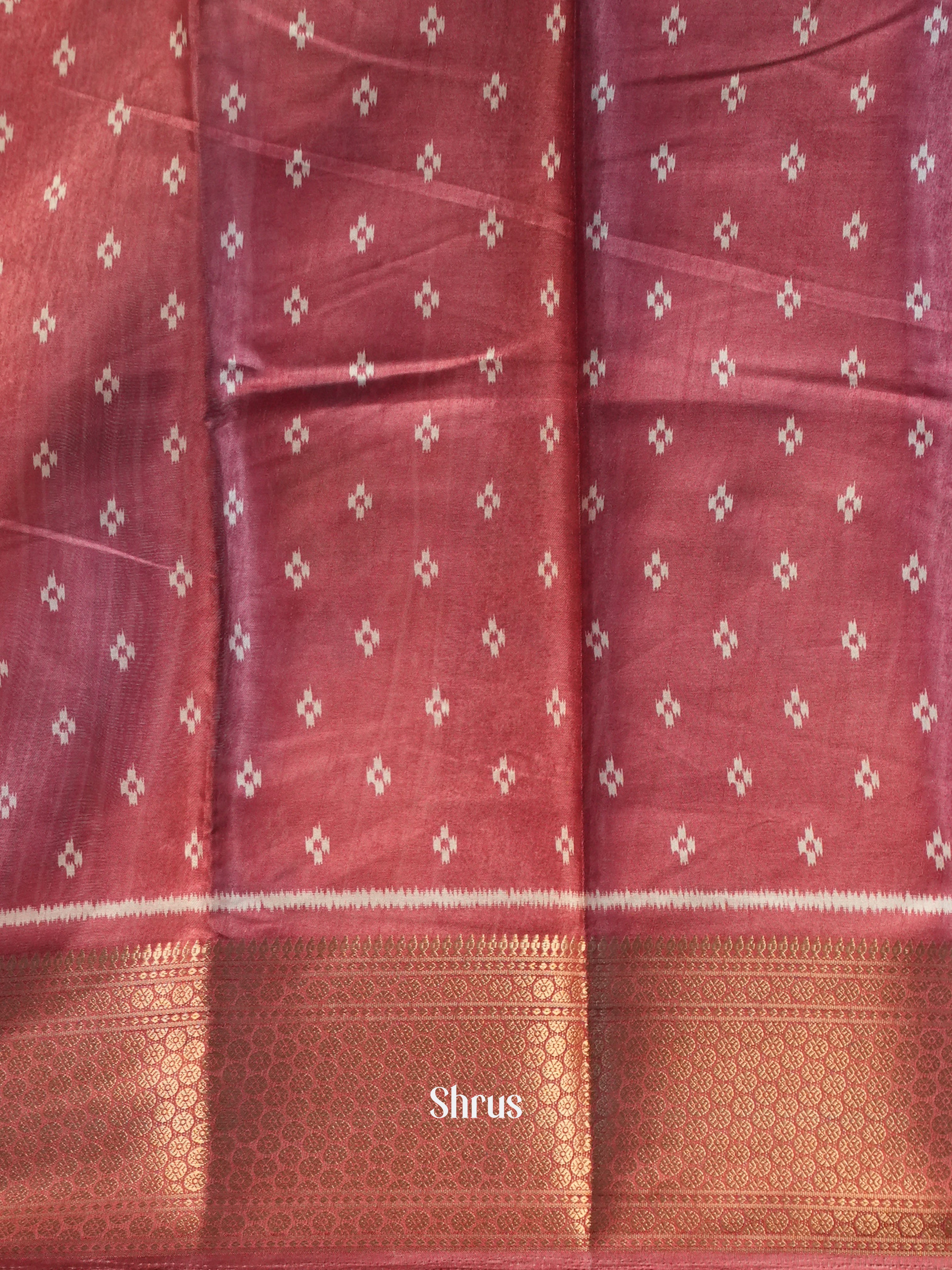 Pastel Pink- Semi Crepe Saree