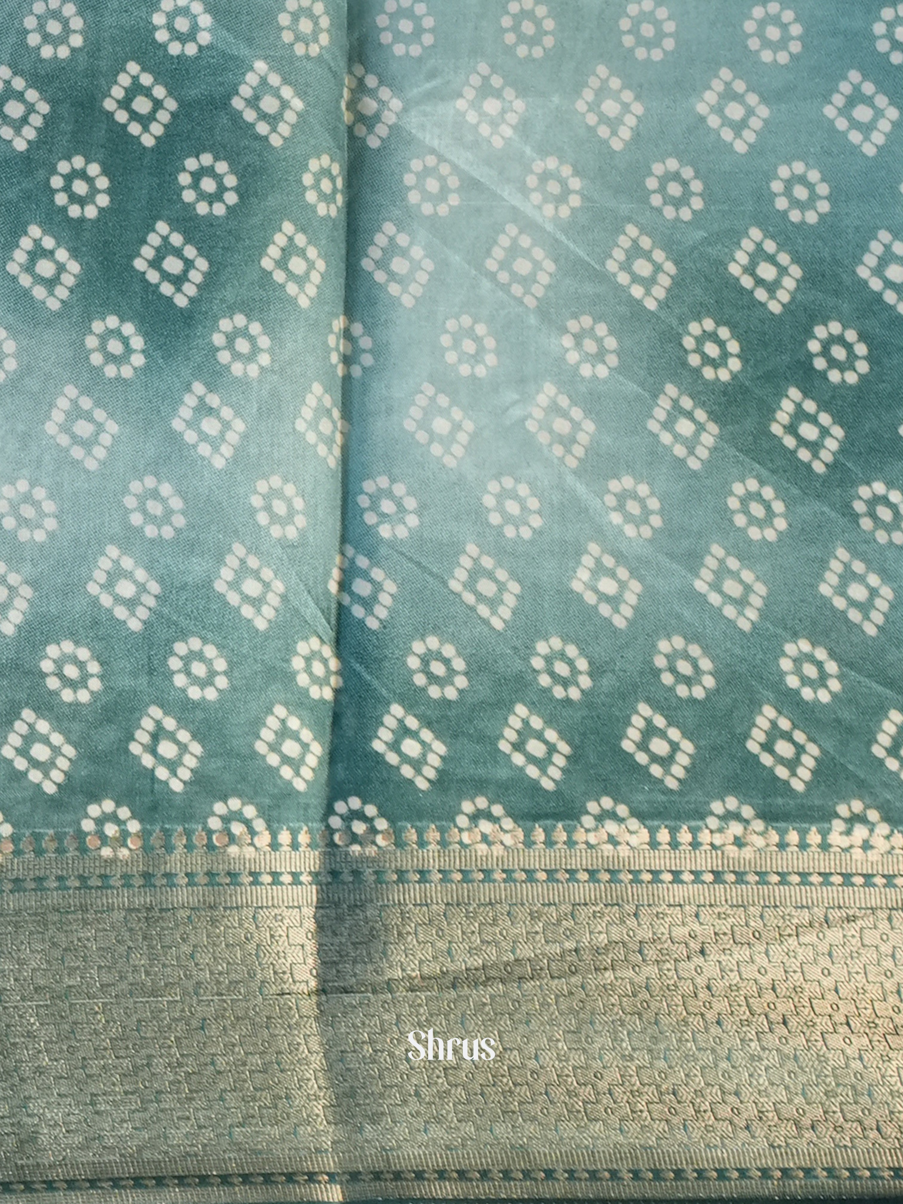 Green - Semi Crepe Saree