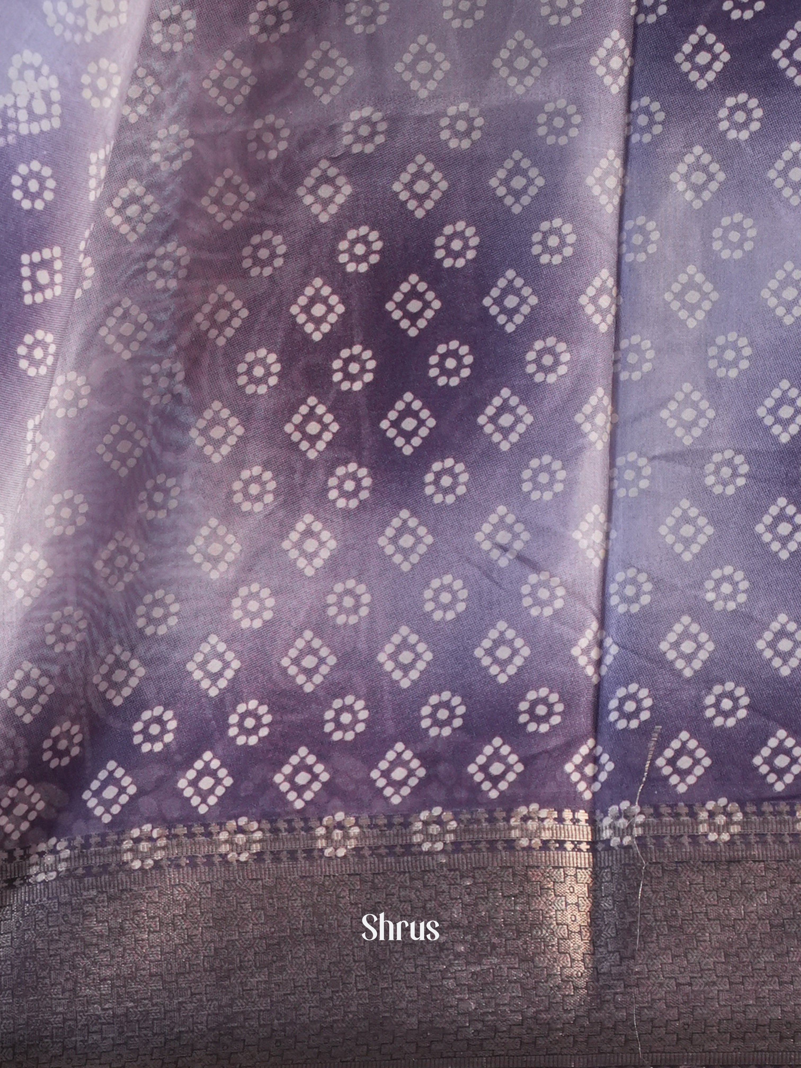 Purple - Semi Crepe Saree