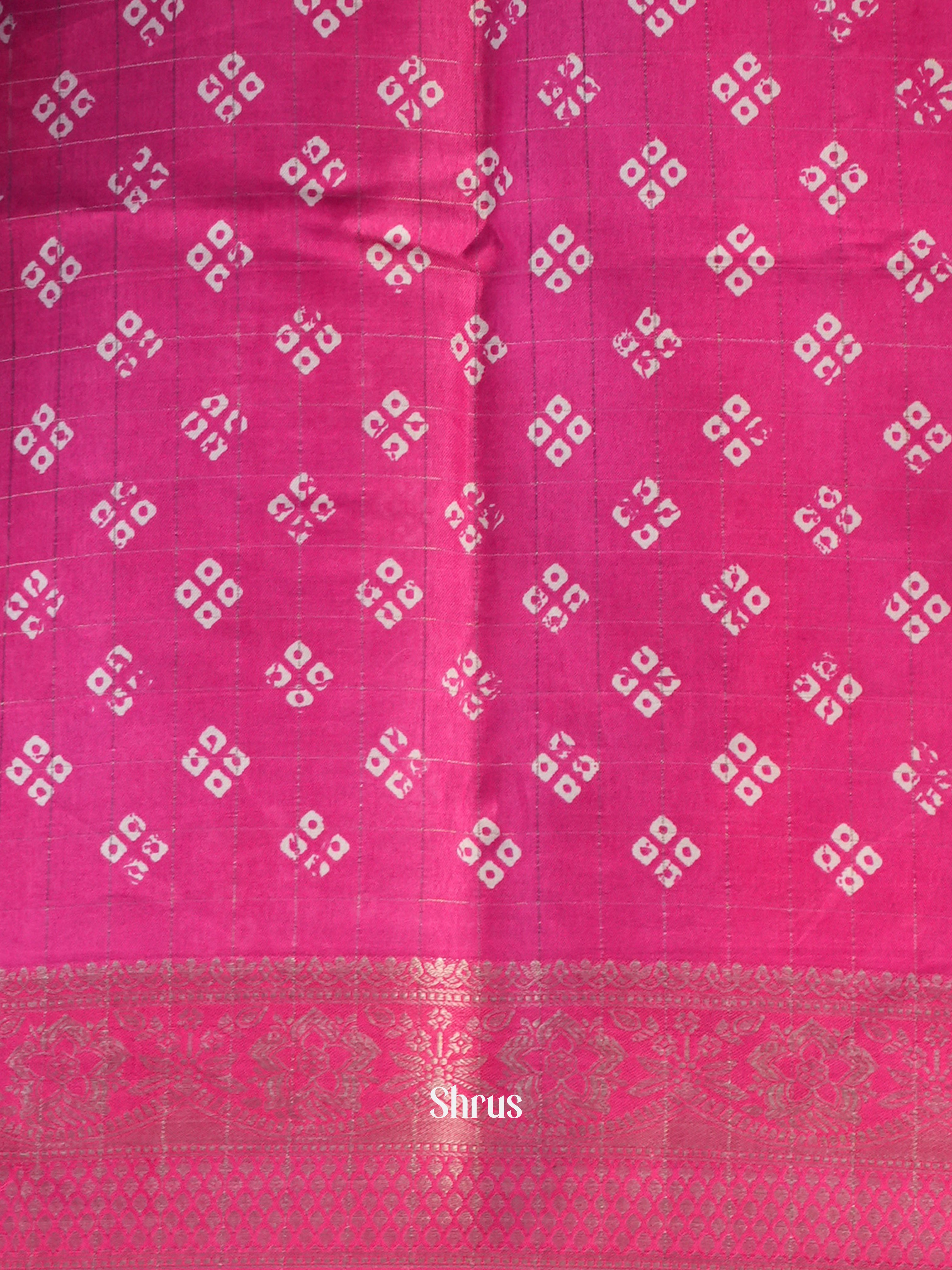 Purple & Pink - Semi Crepe Saree