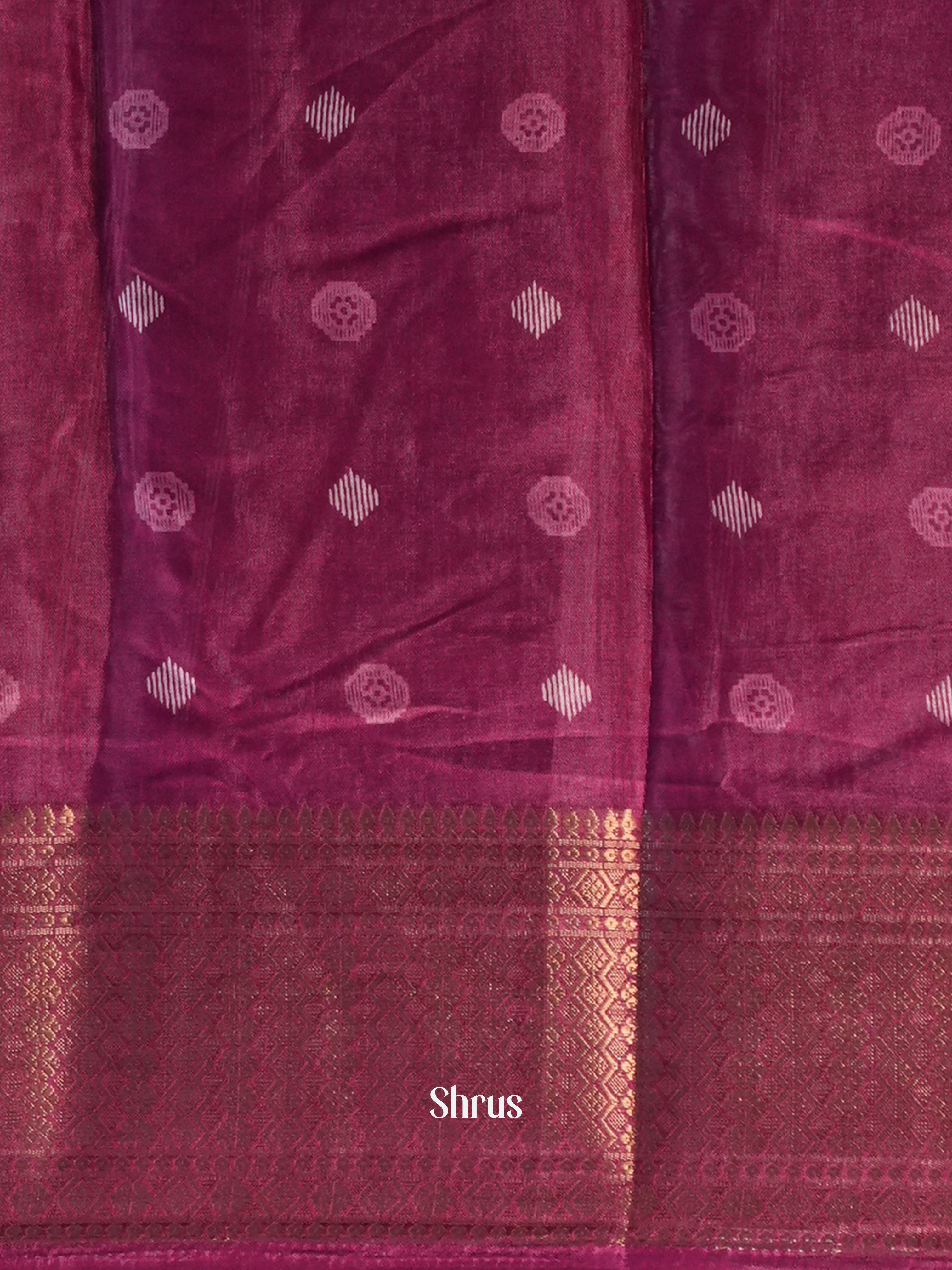 Purple- Semi Crepe Saree