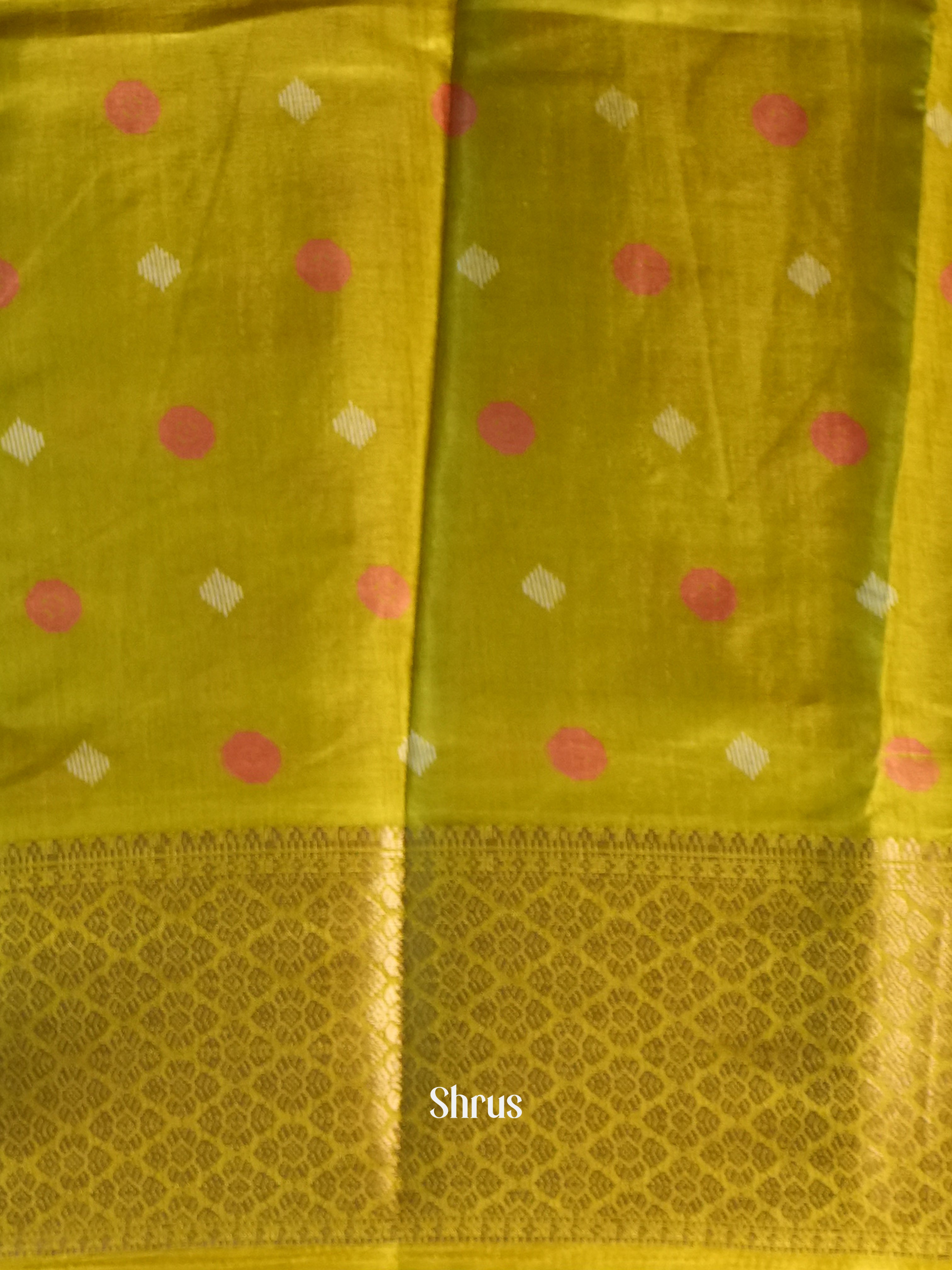 Green - Semi Crepe Saree