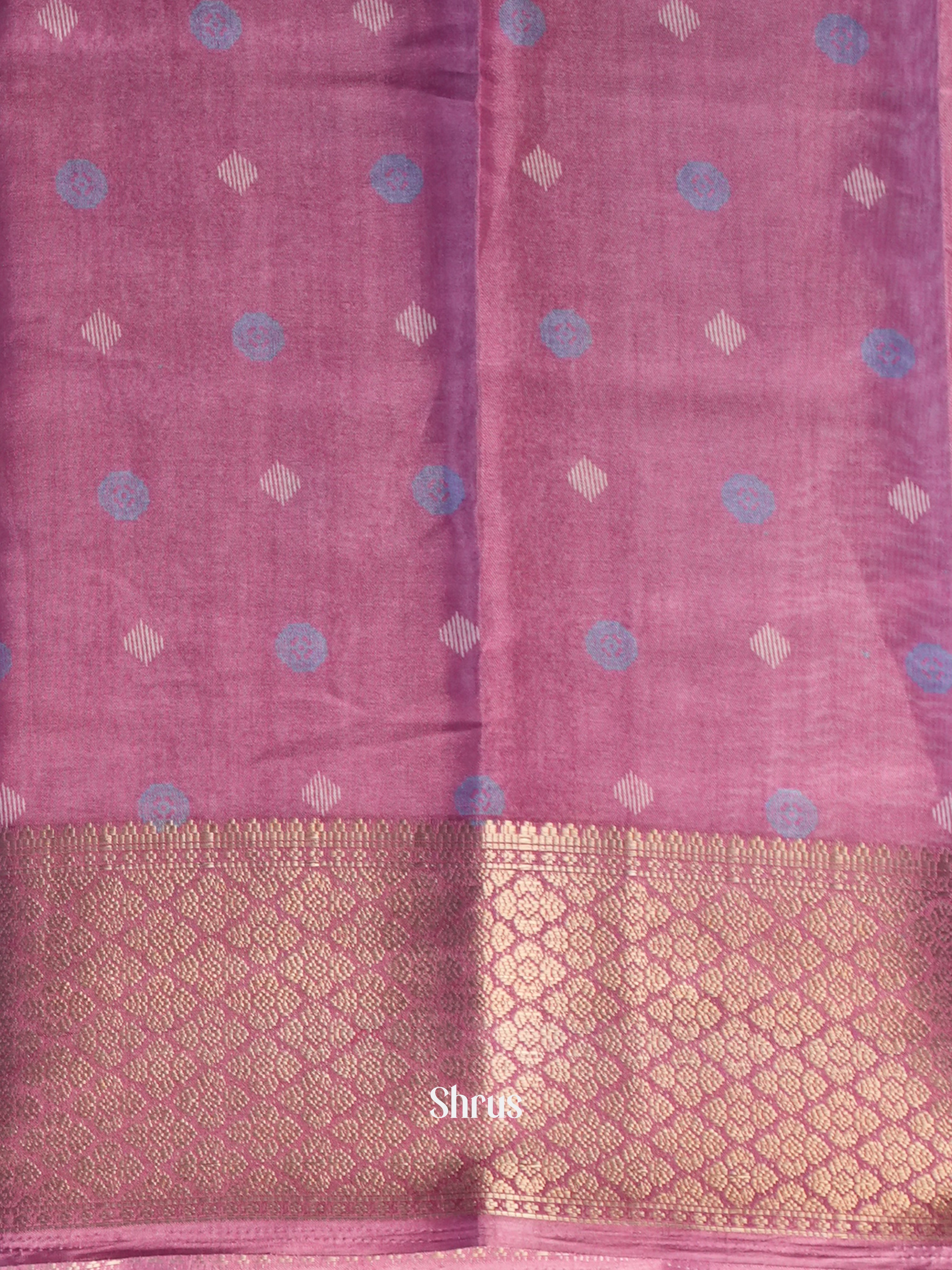 Purple - Semi Crepe Saree