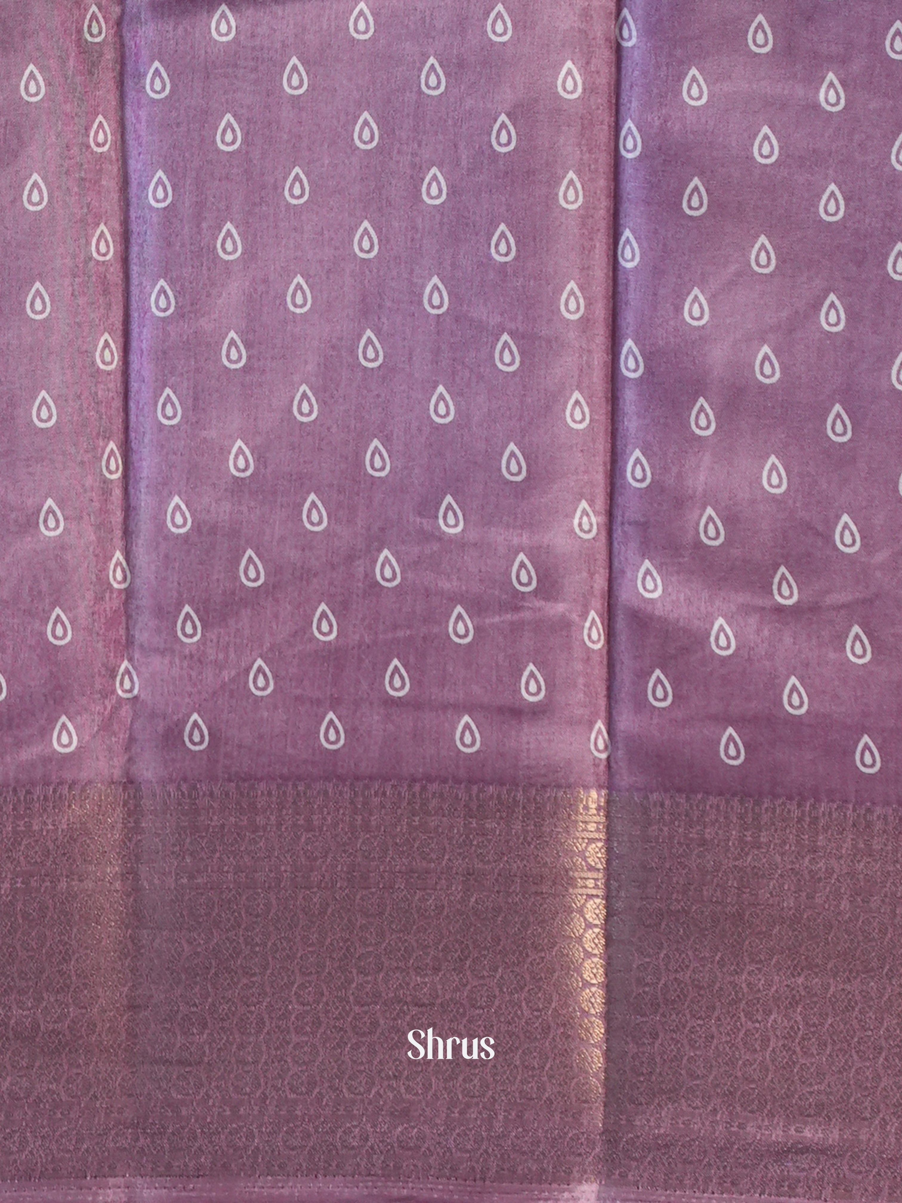 Purple - Semi Crepe Saree