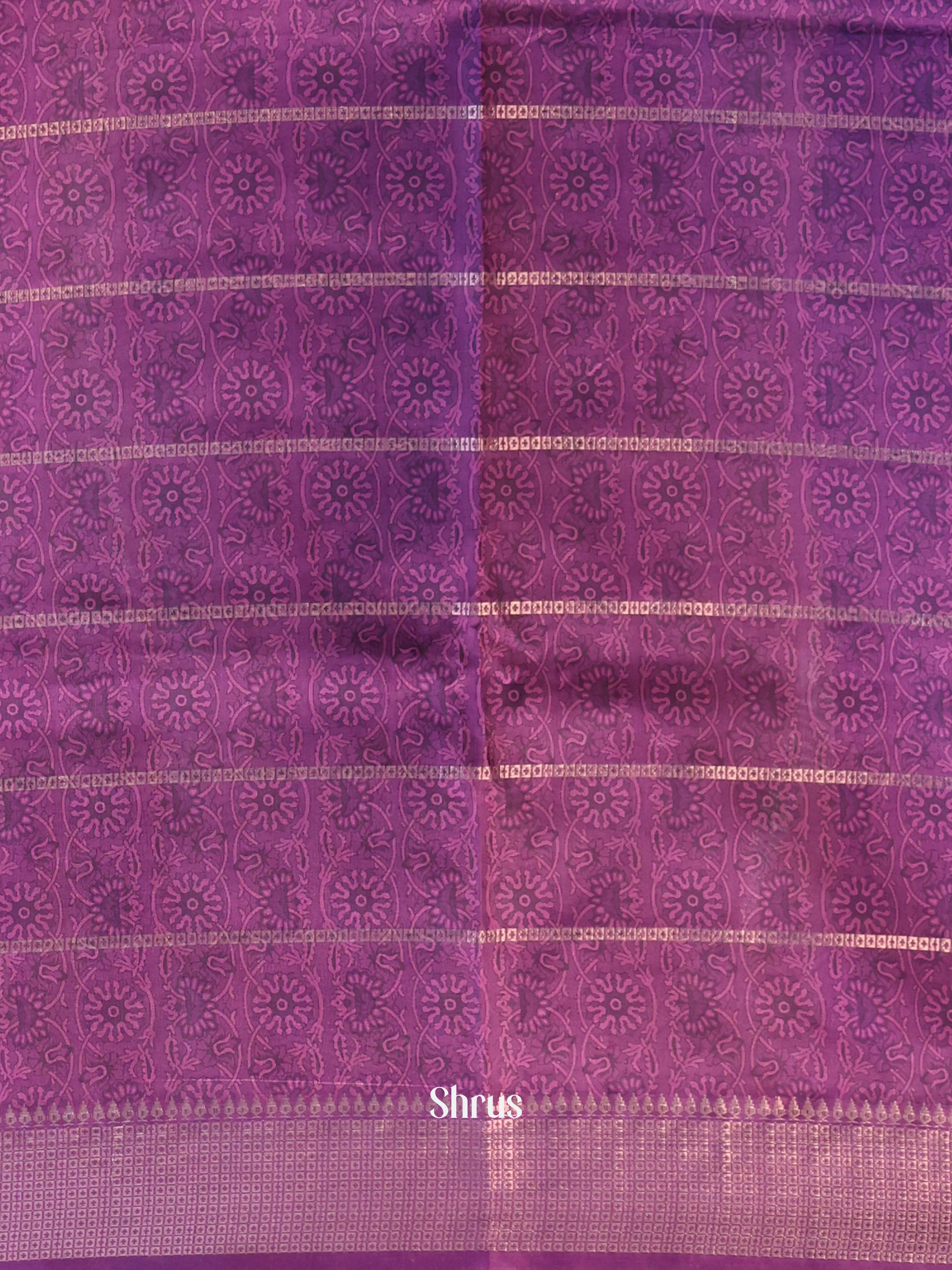 Purple - Semi Dola silk Saree