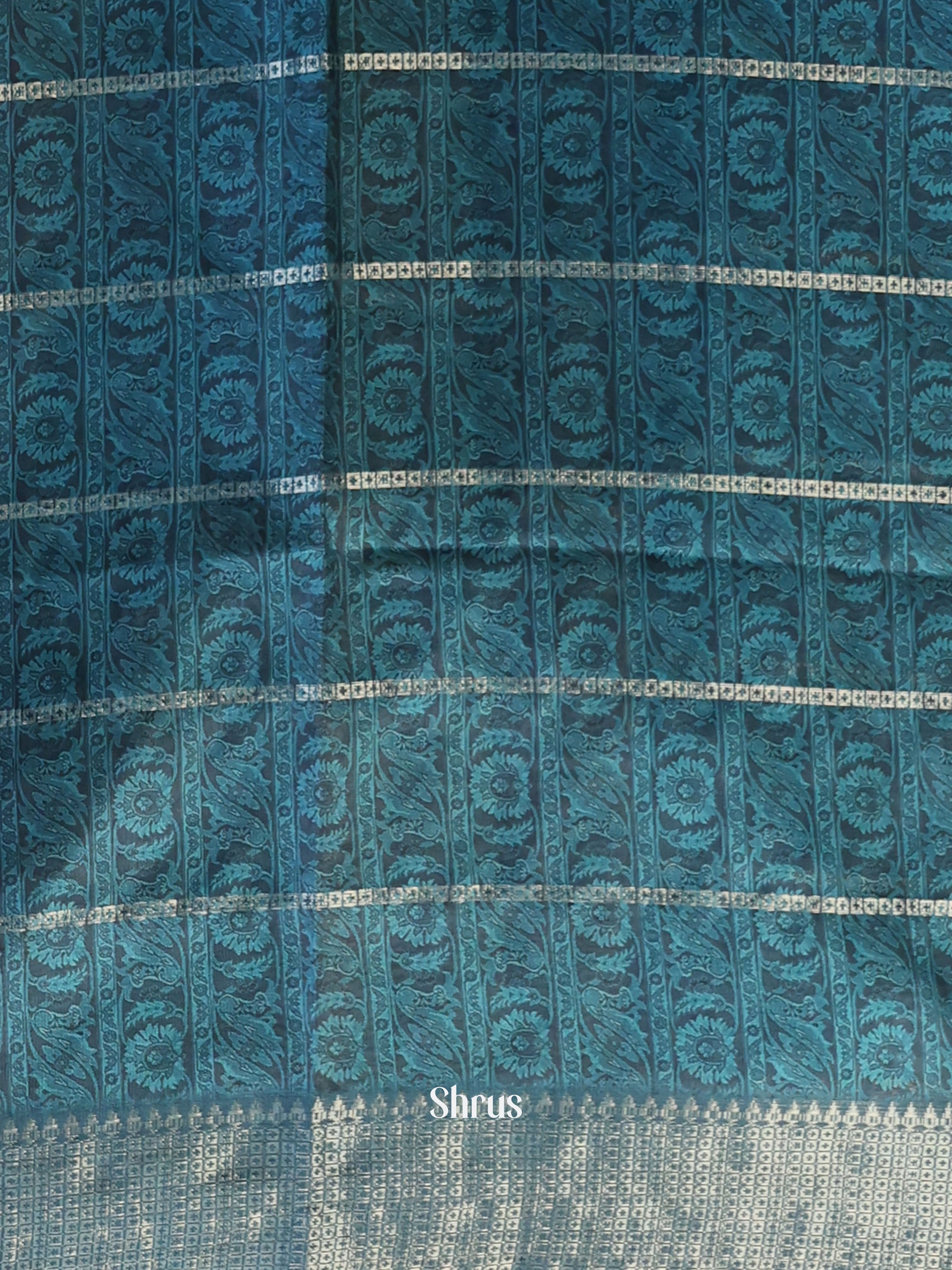 Blue - Semi Dola silk Saree