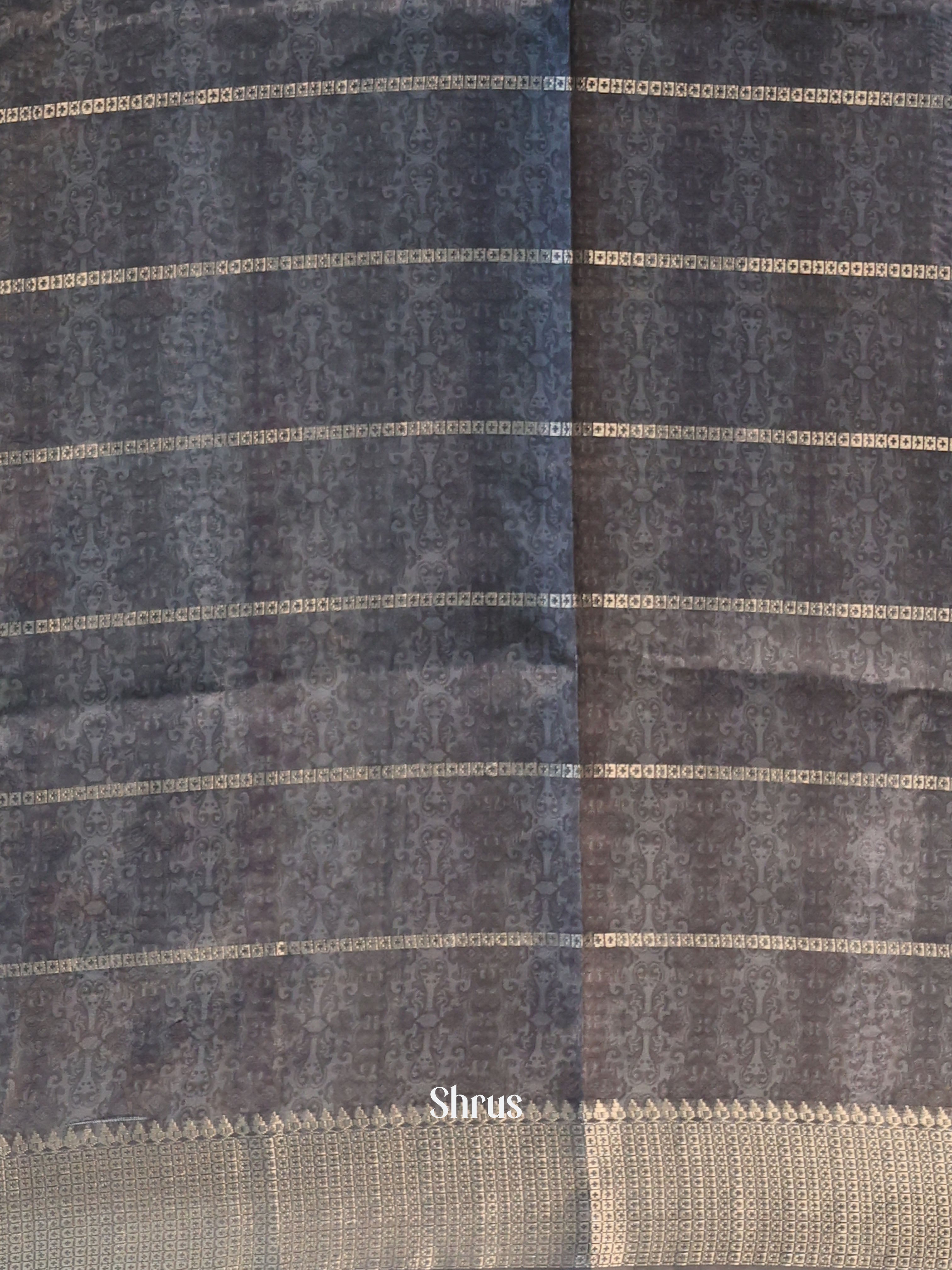 Grey - Semi Dola silk Saree