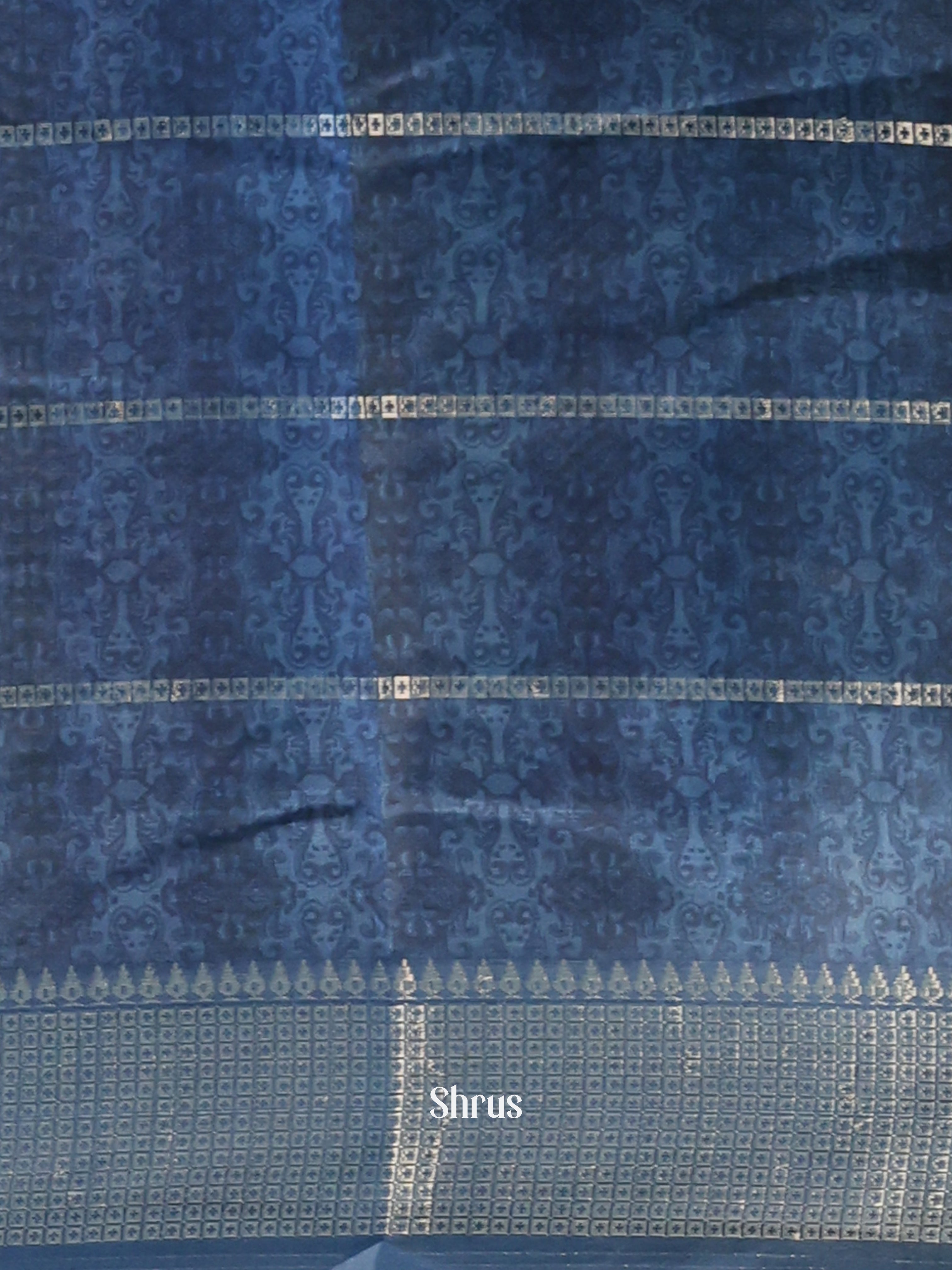 Blue - Semi Dola silk Saree