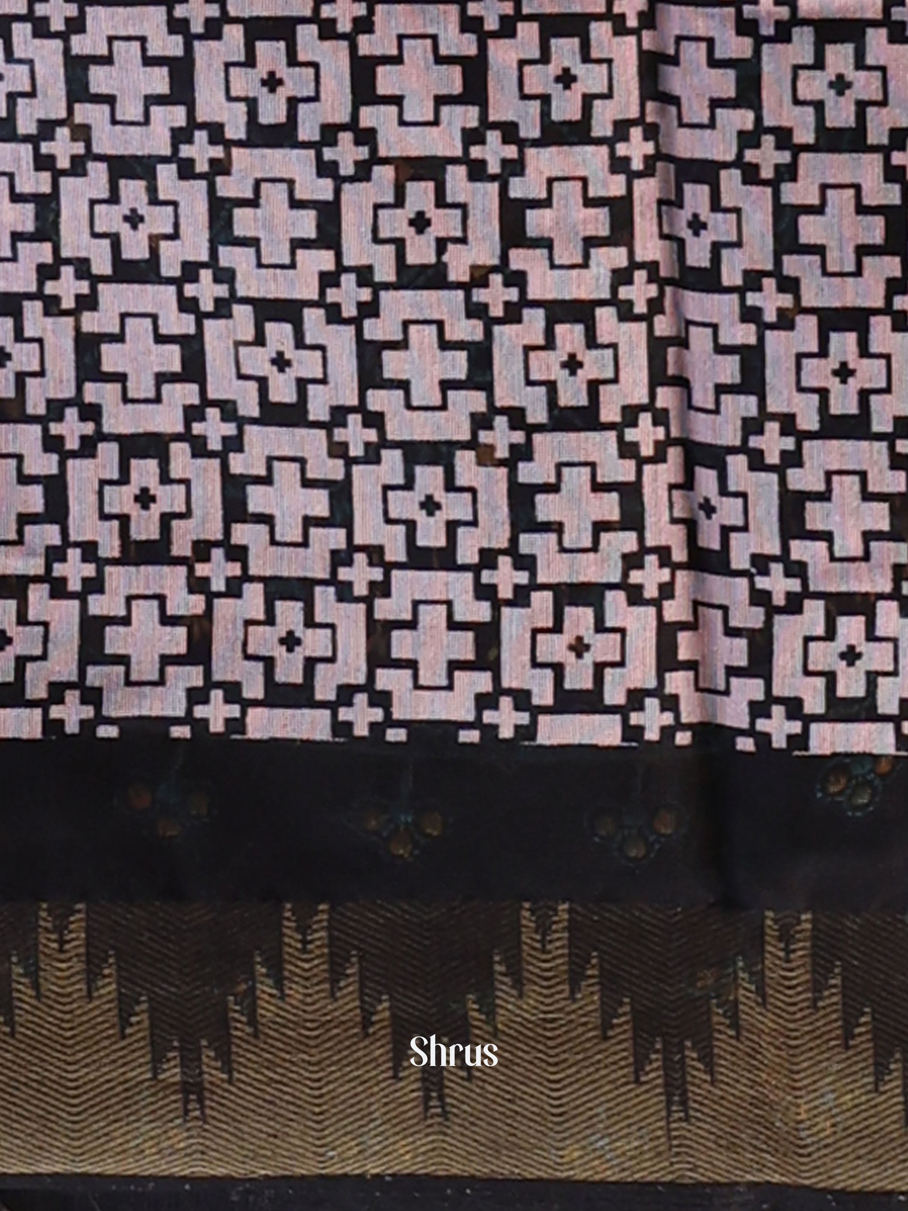 Pink & Black - Art Modal Saree