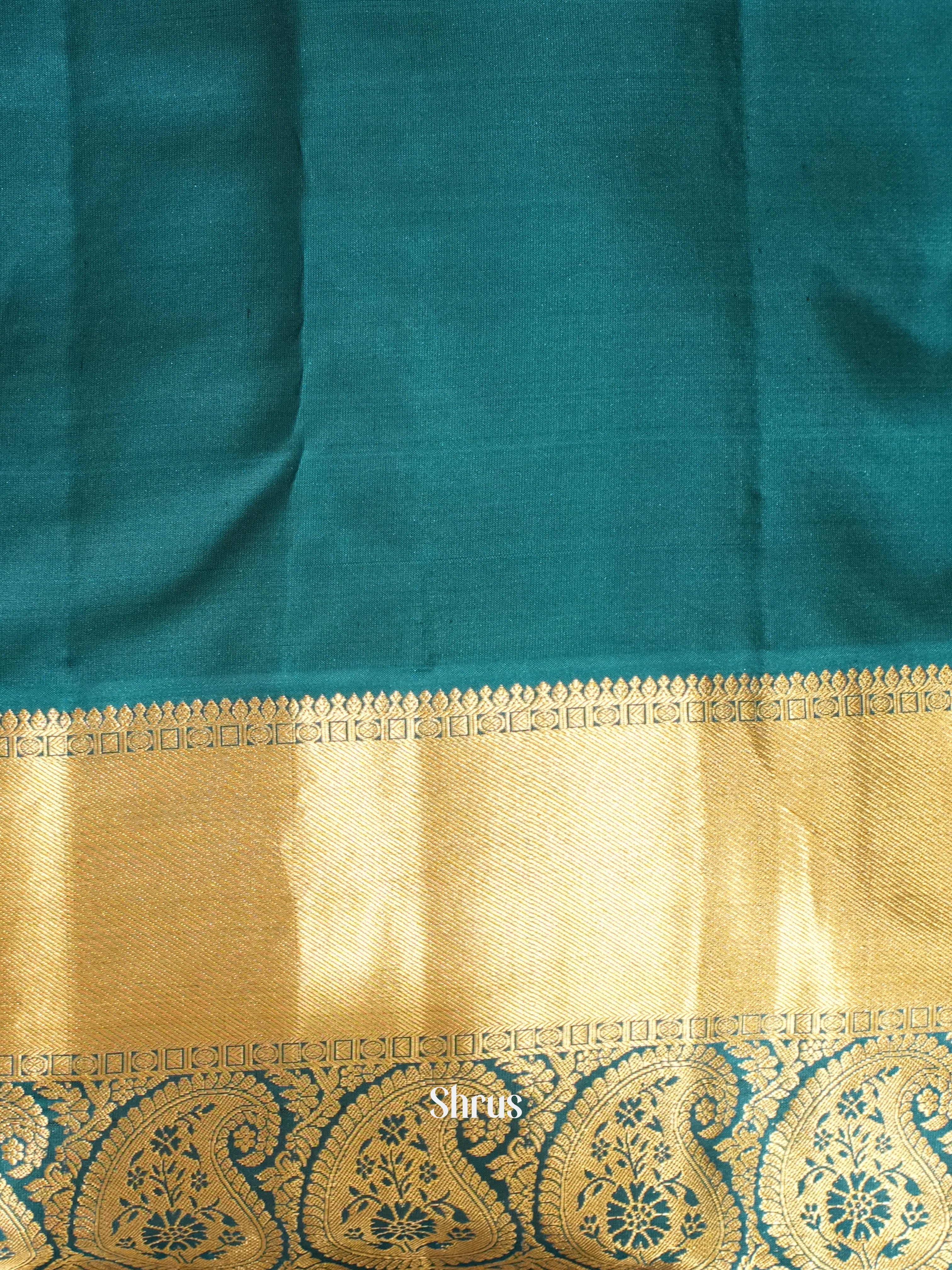 Blue & Teal - Kanchipuram silk Saree