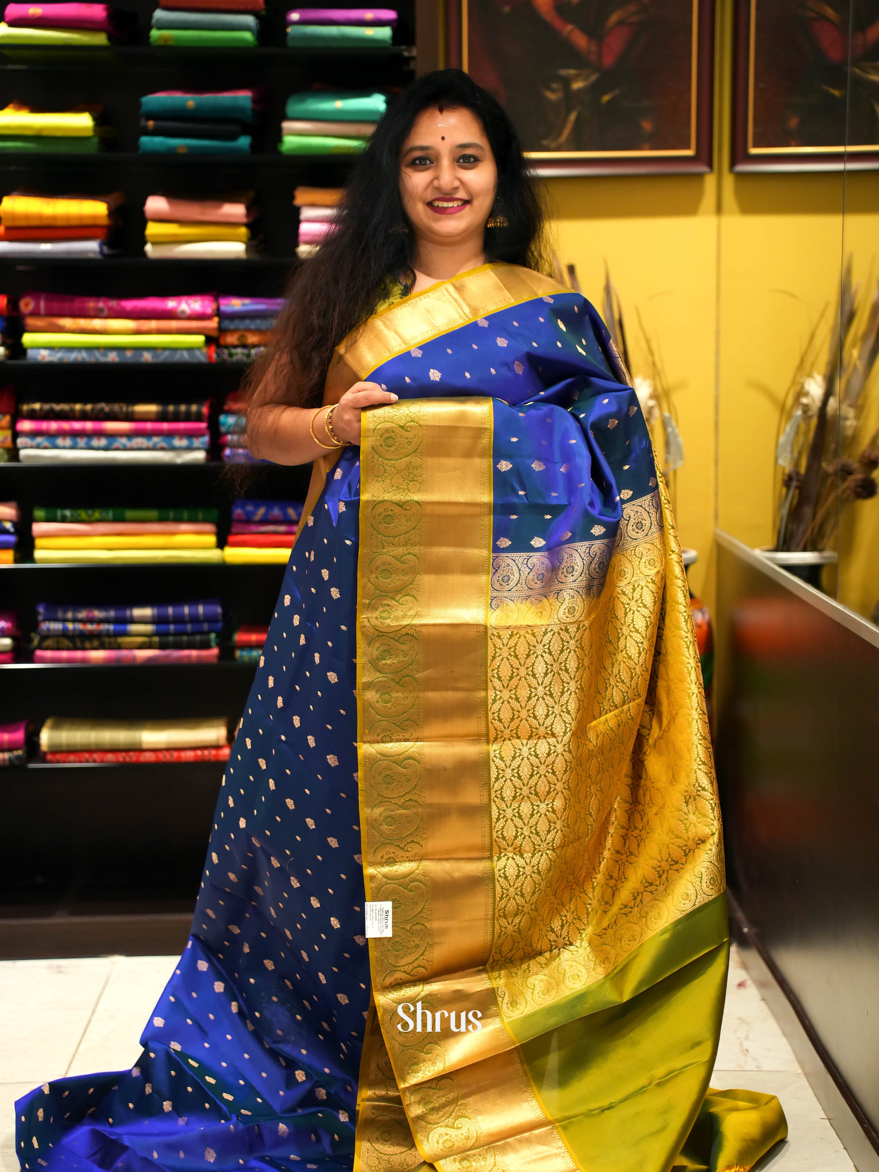 Blue & Green- Kanchipuram silk Saree