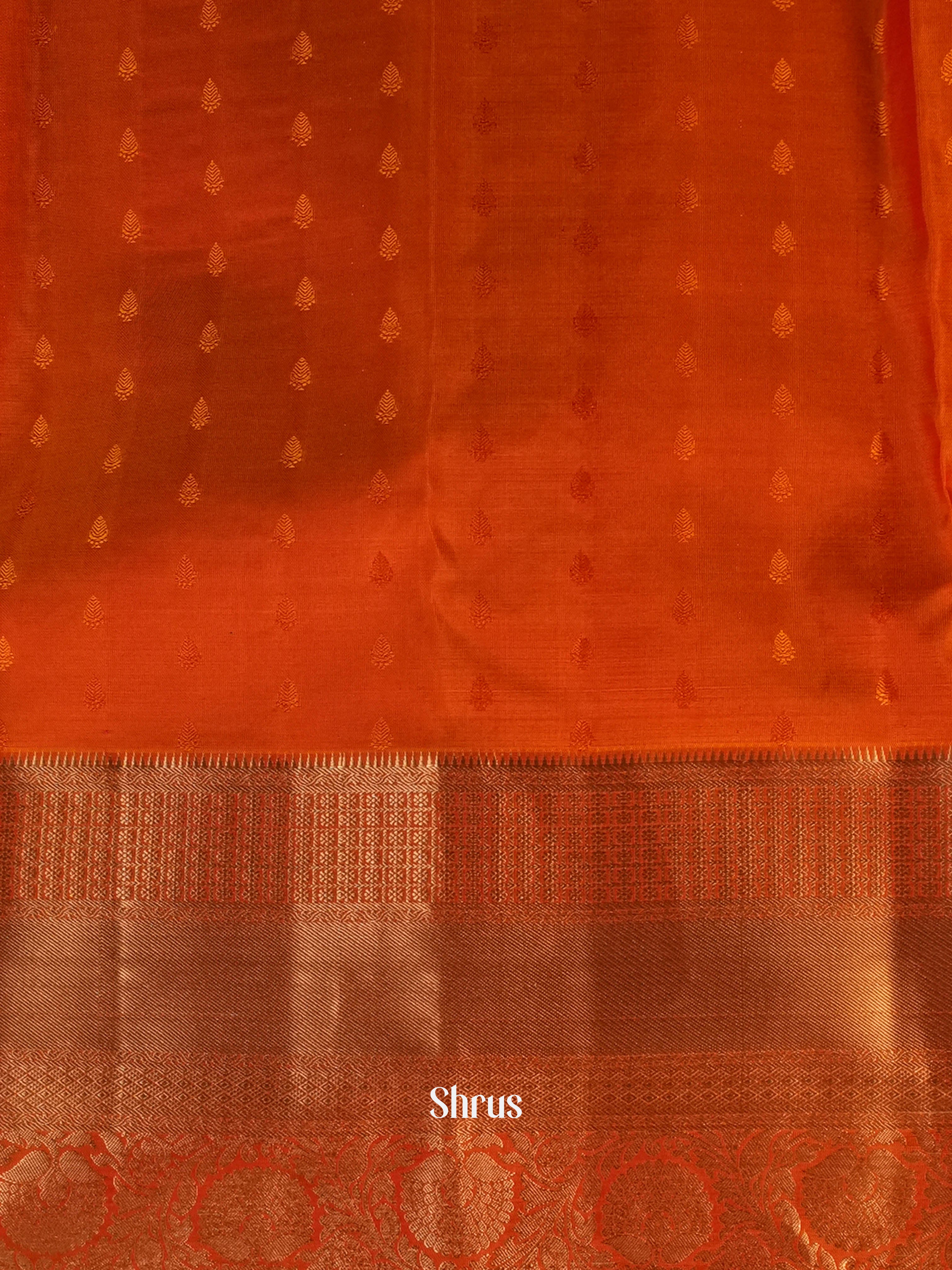 Violet  & Orange- Kanchipuram silk Saree