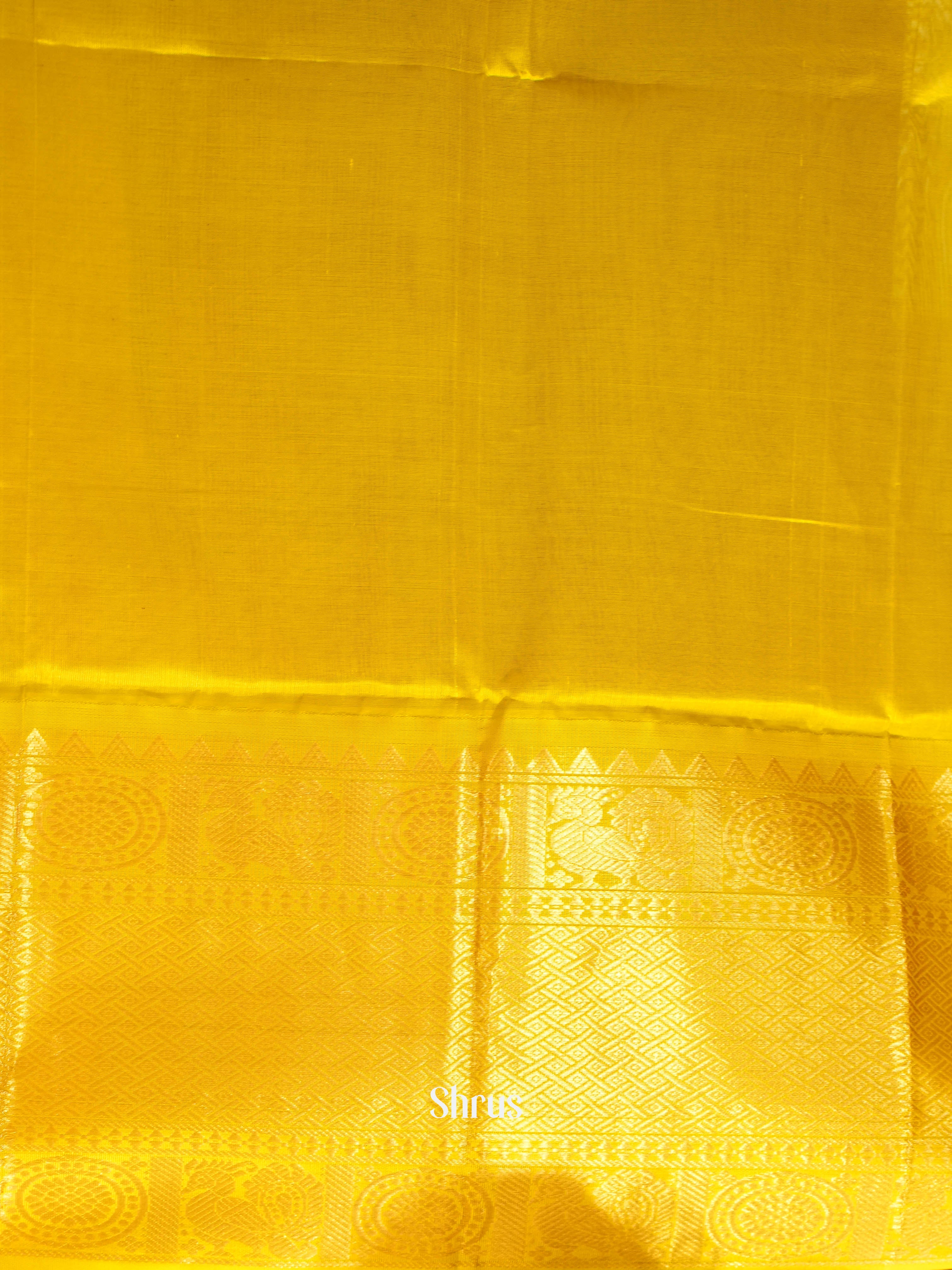 Blue & Yellow - Silk Cotton Saree