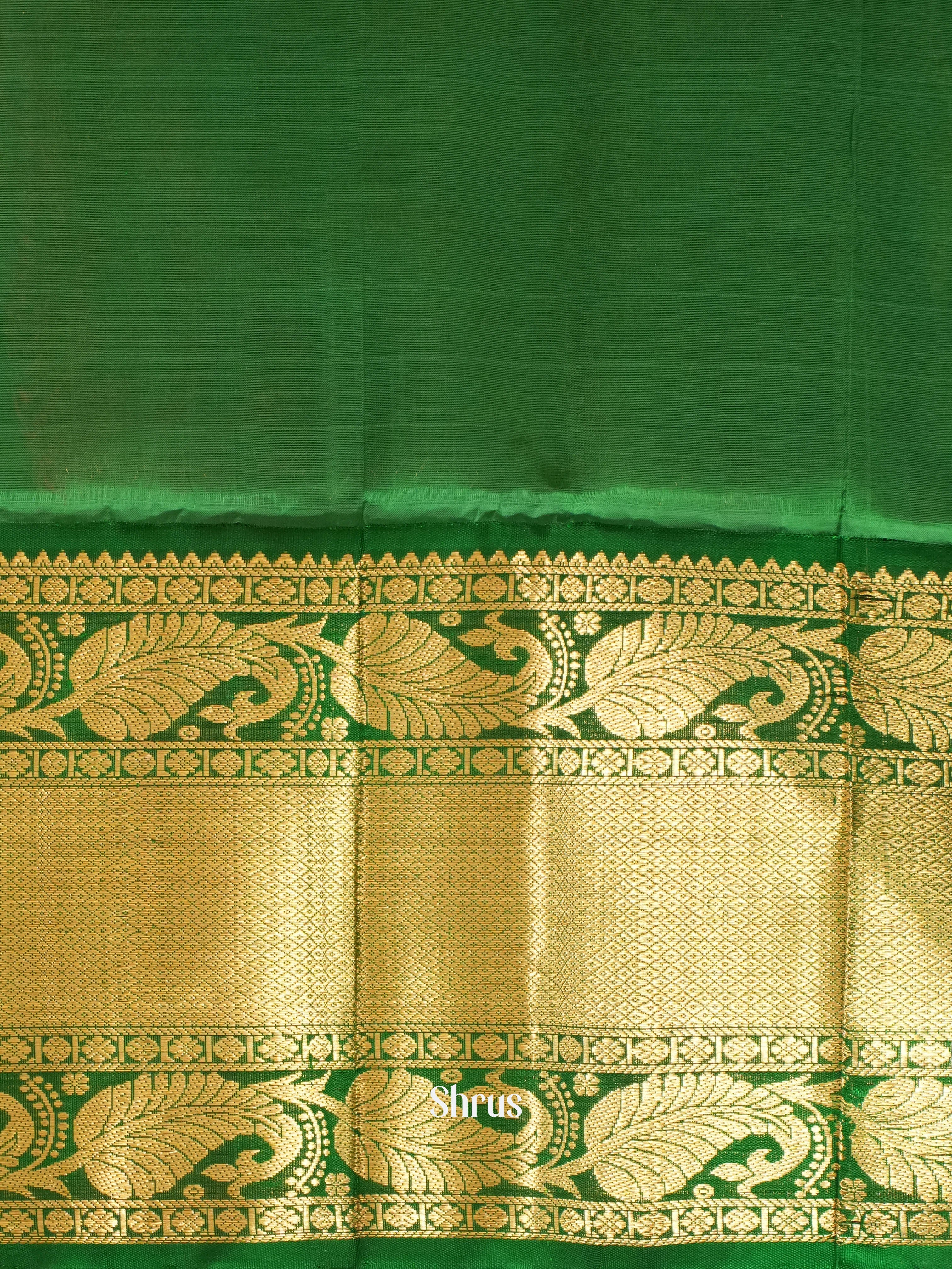 Yellow & Green - Silk Cotton Saree