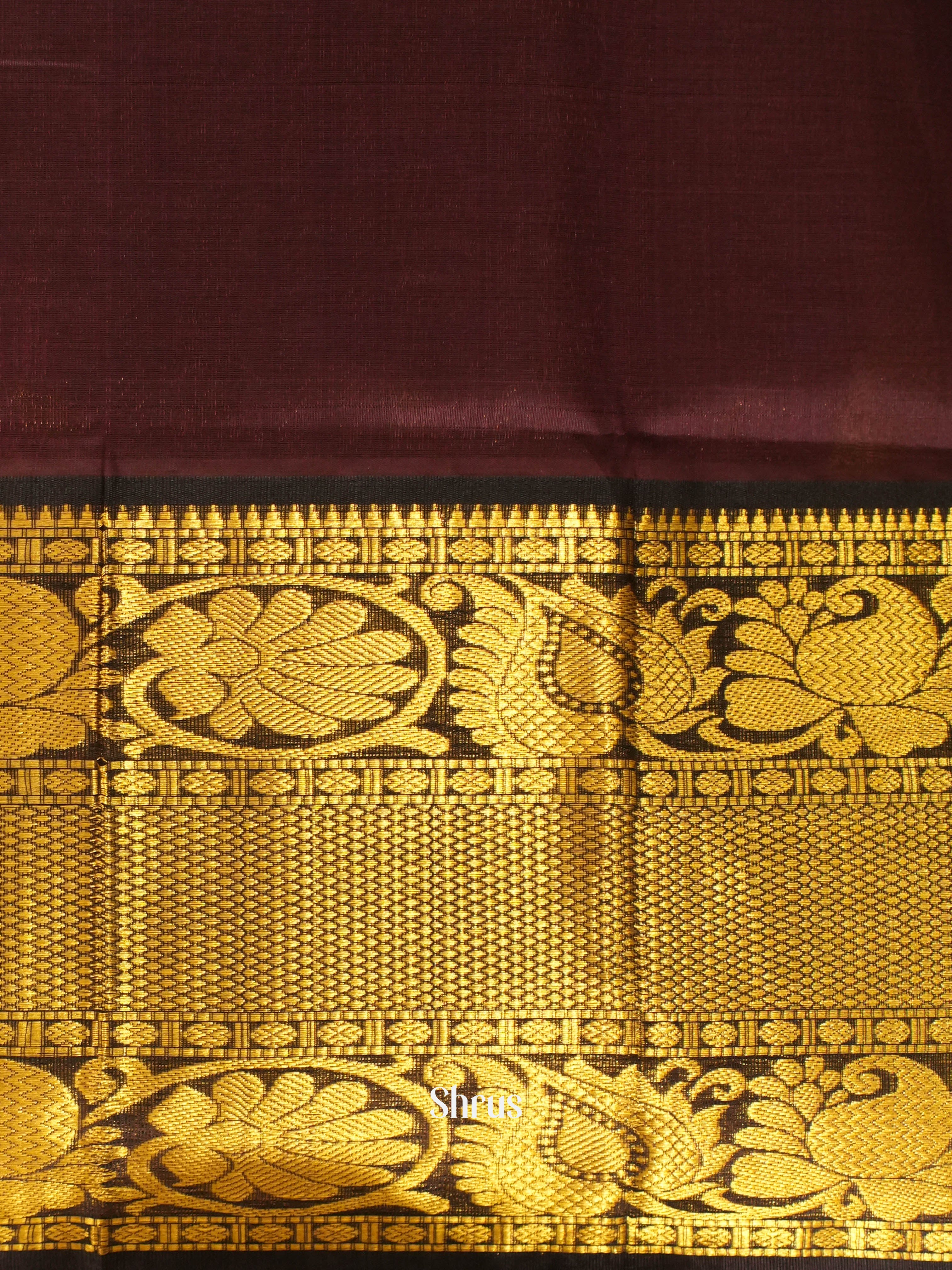 Blue & Brown - Silk Cotton Saree