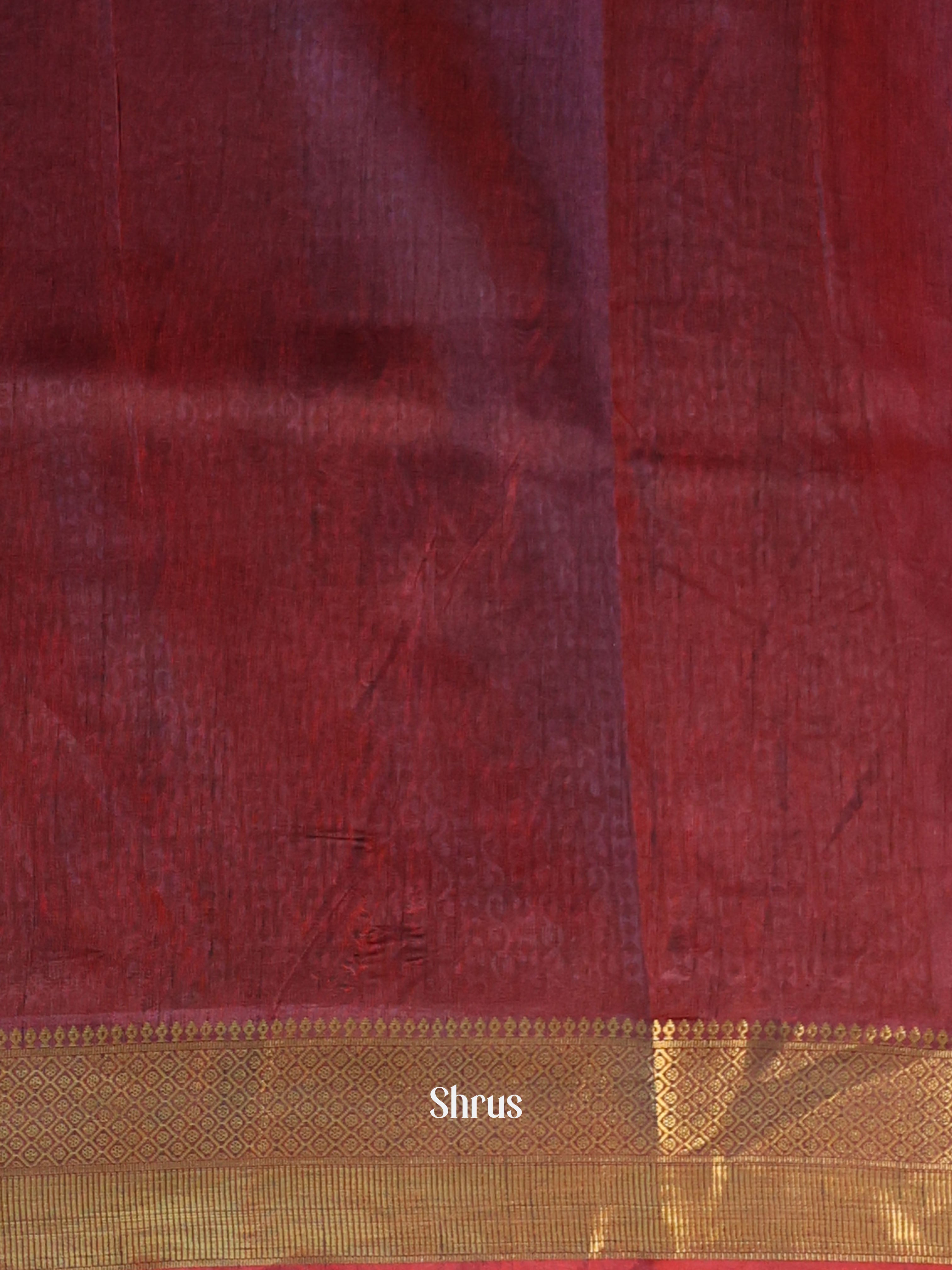 Red & Brown - Semi Patola Saree