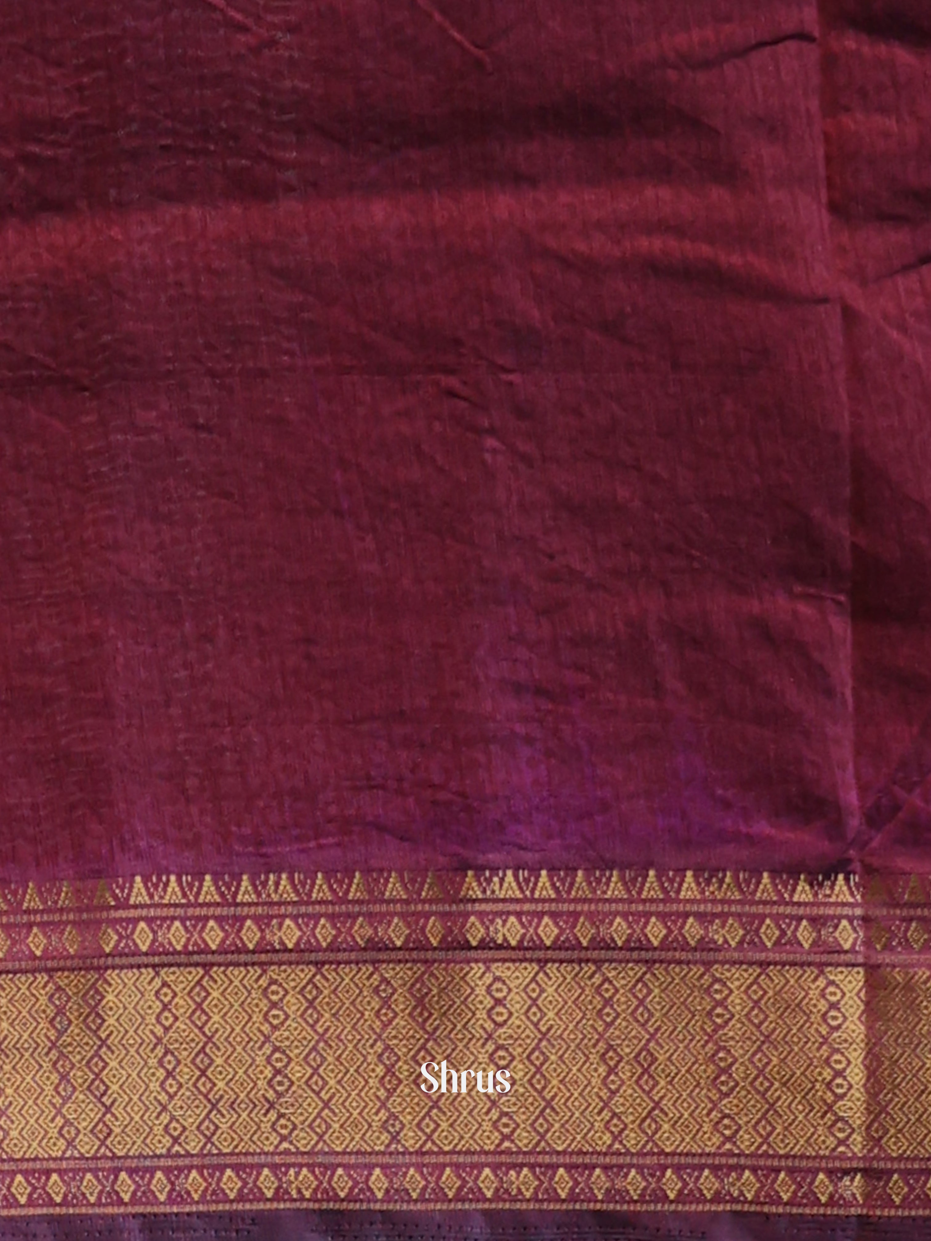 Black & Maroon - Semi Patola Saree