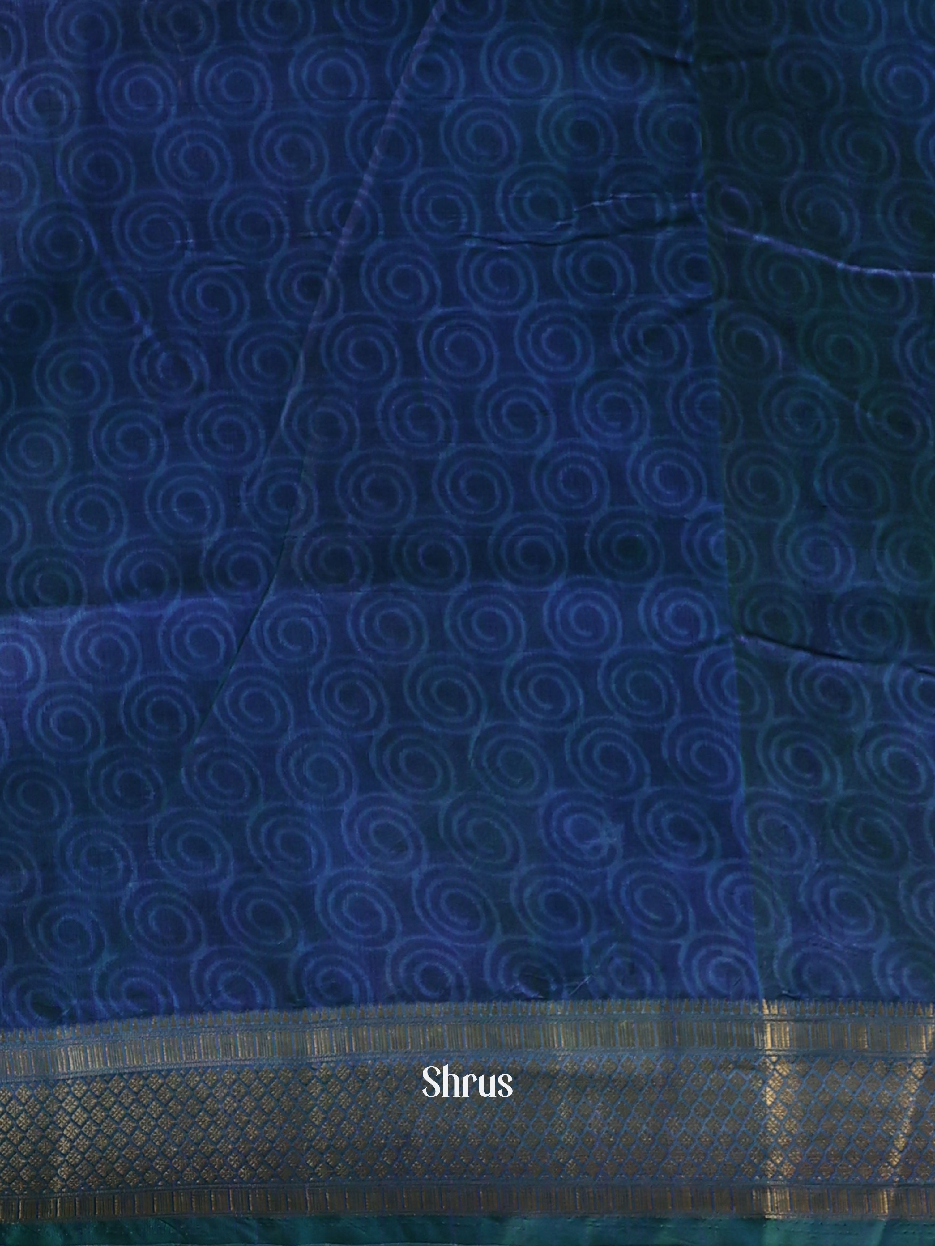 Teal & Blue - Semi Patola Saree