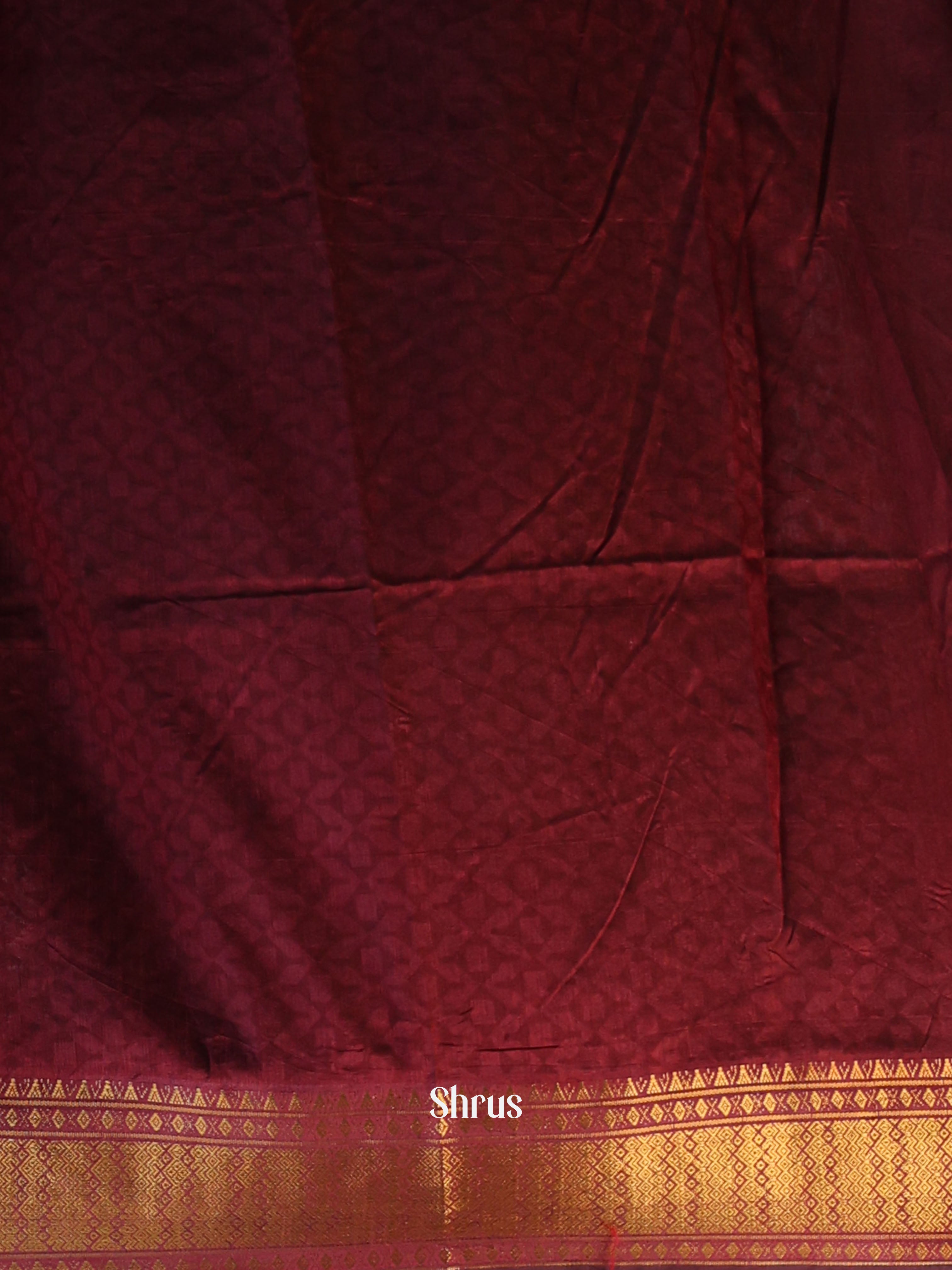 Black & Maroon - Semi Patola Saree