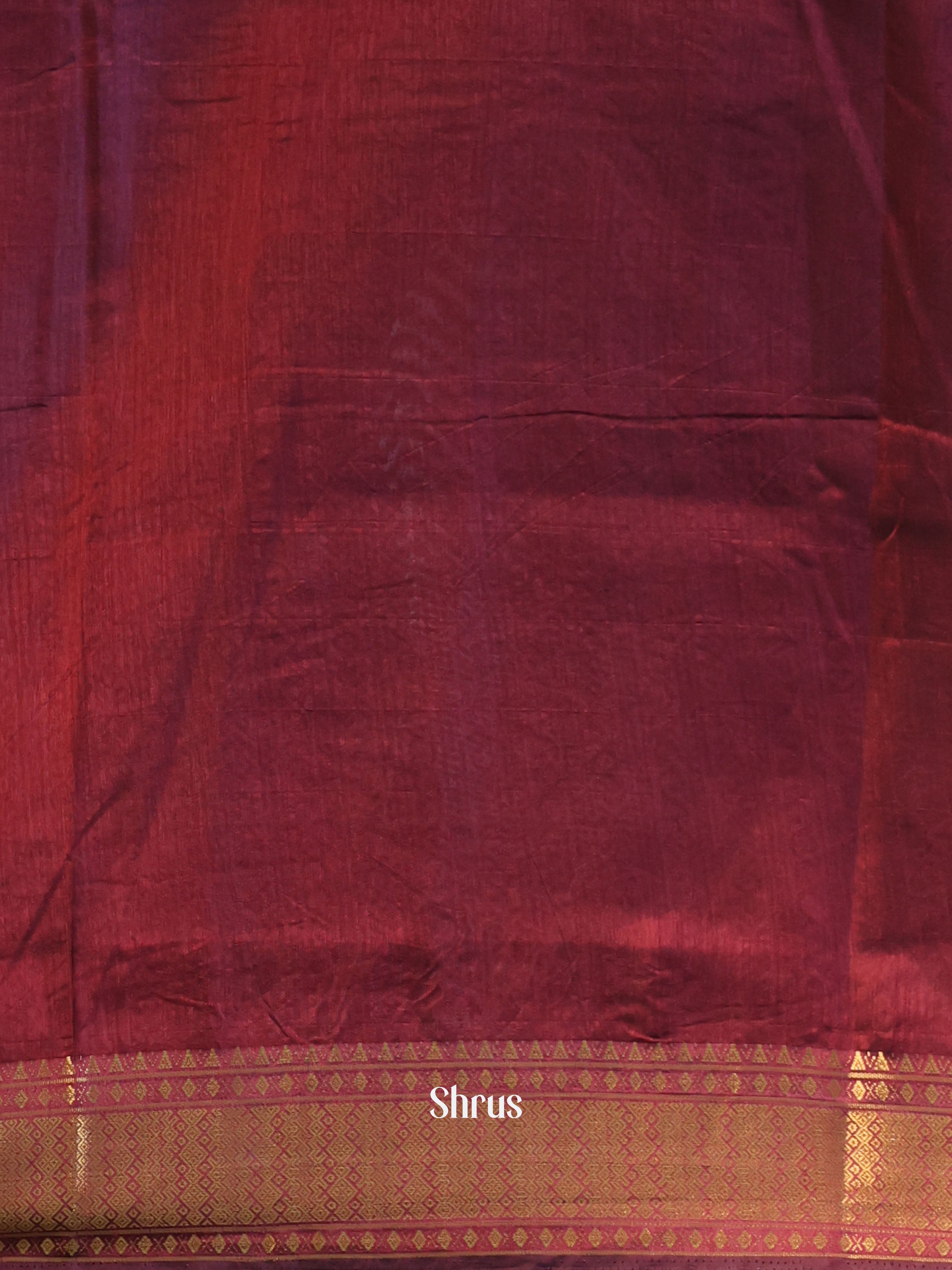 Black & Maroon - Semi Patola Saree