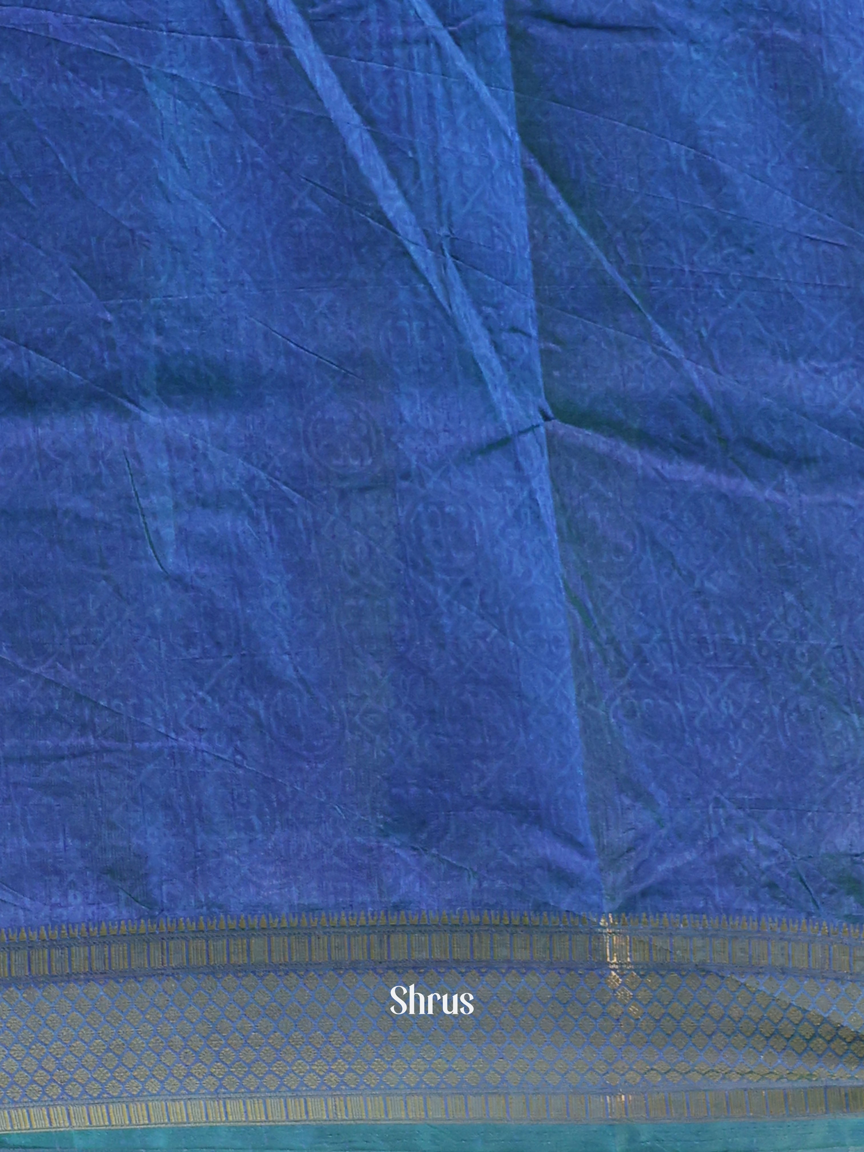 Green & Blue - Semi Patola Saree