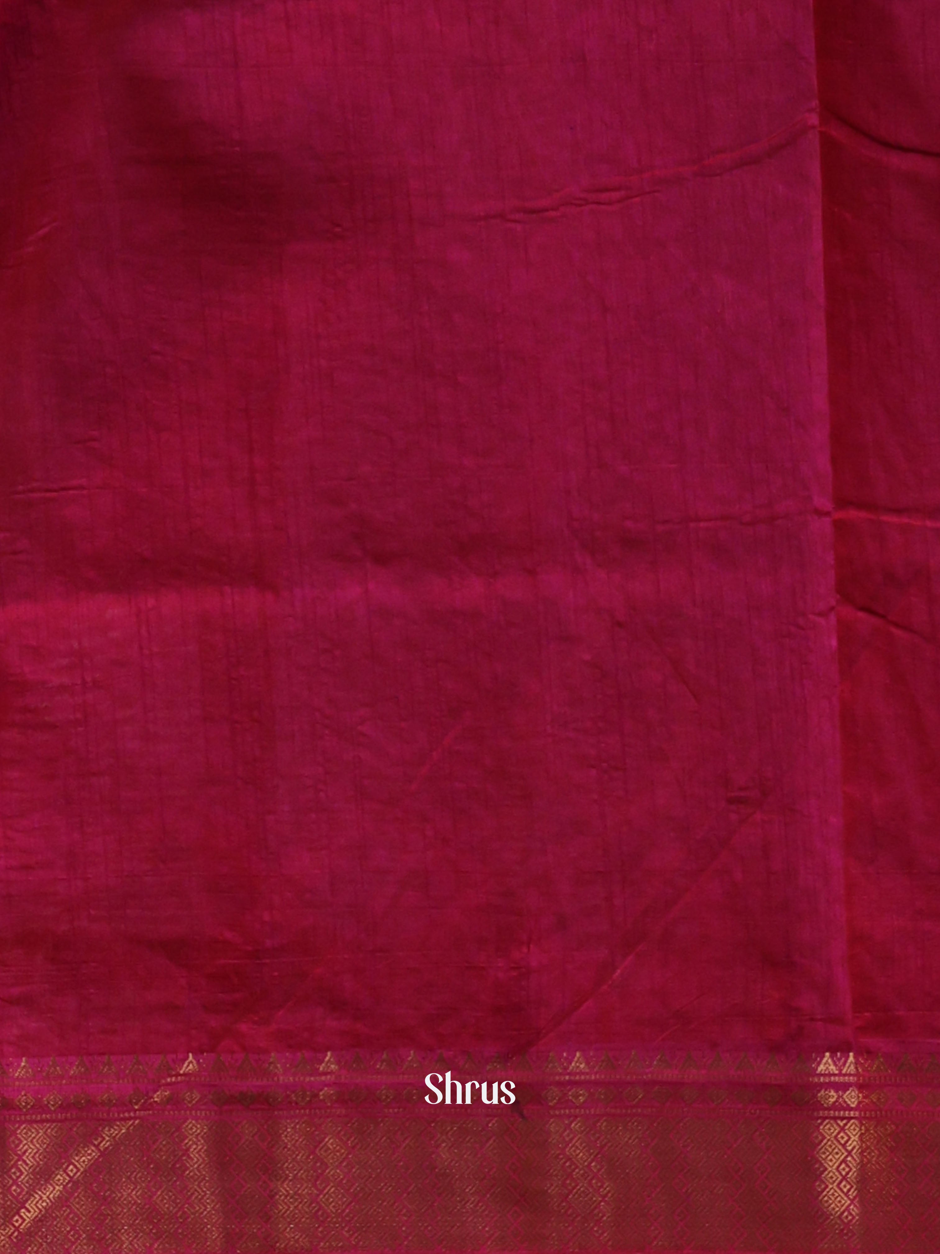 Majenta & Red - Semi Patola Saree