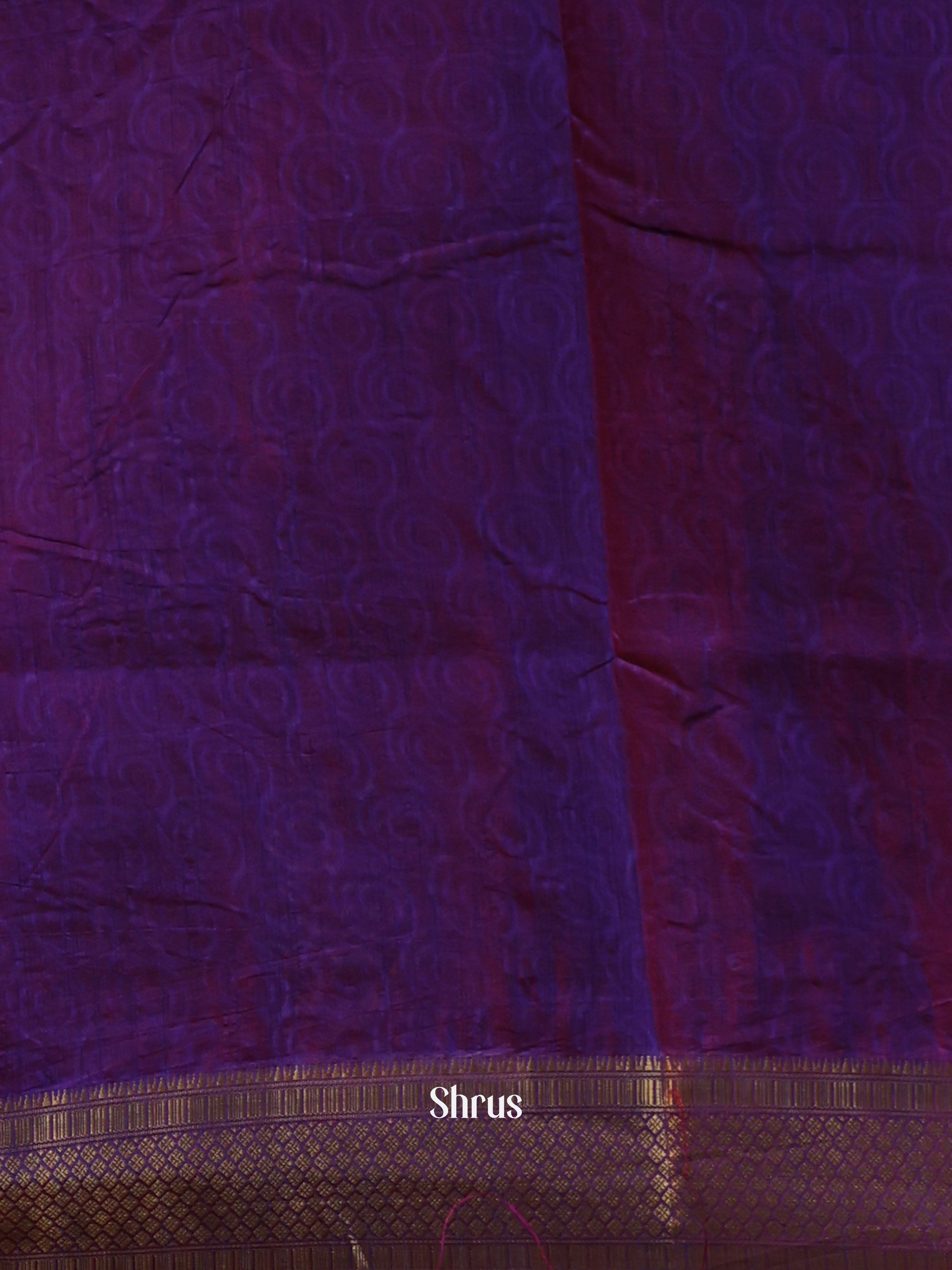 Pink & Violet - Semi Patola Saree