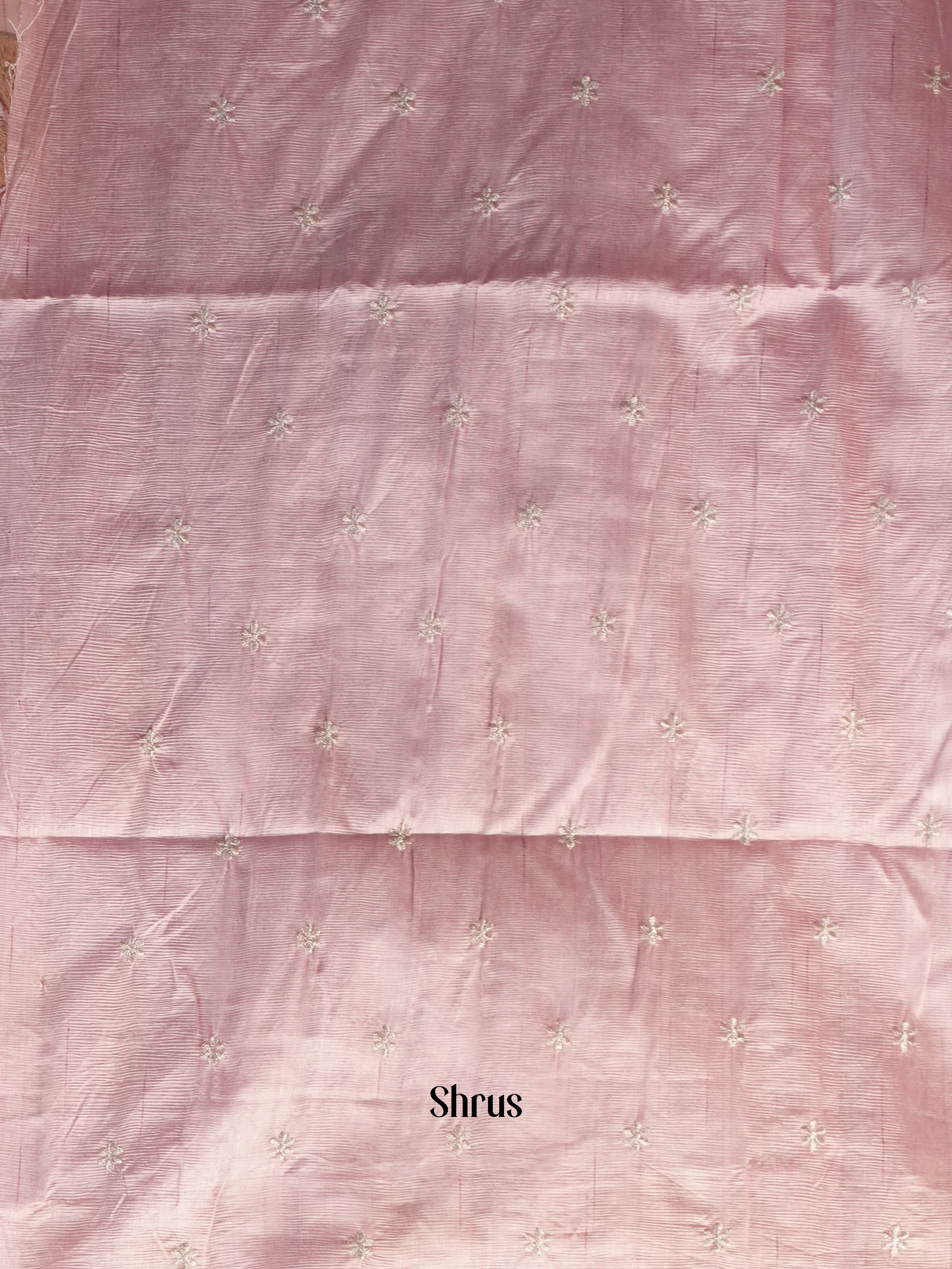 Pink - Semi Rawsilk Saree