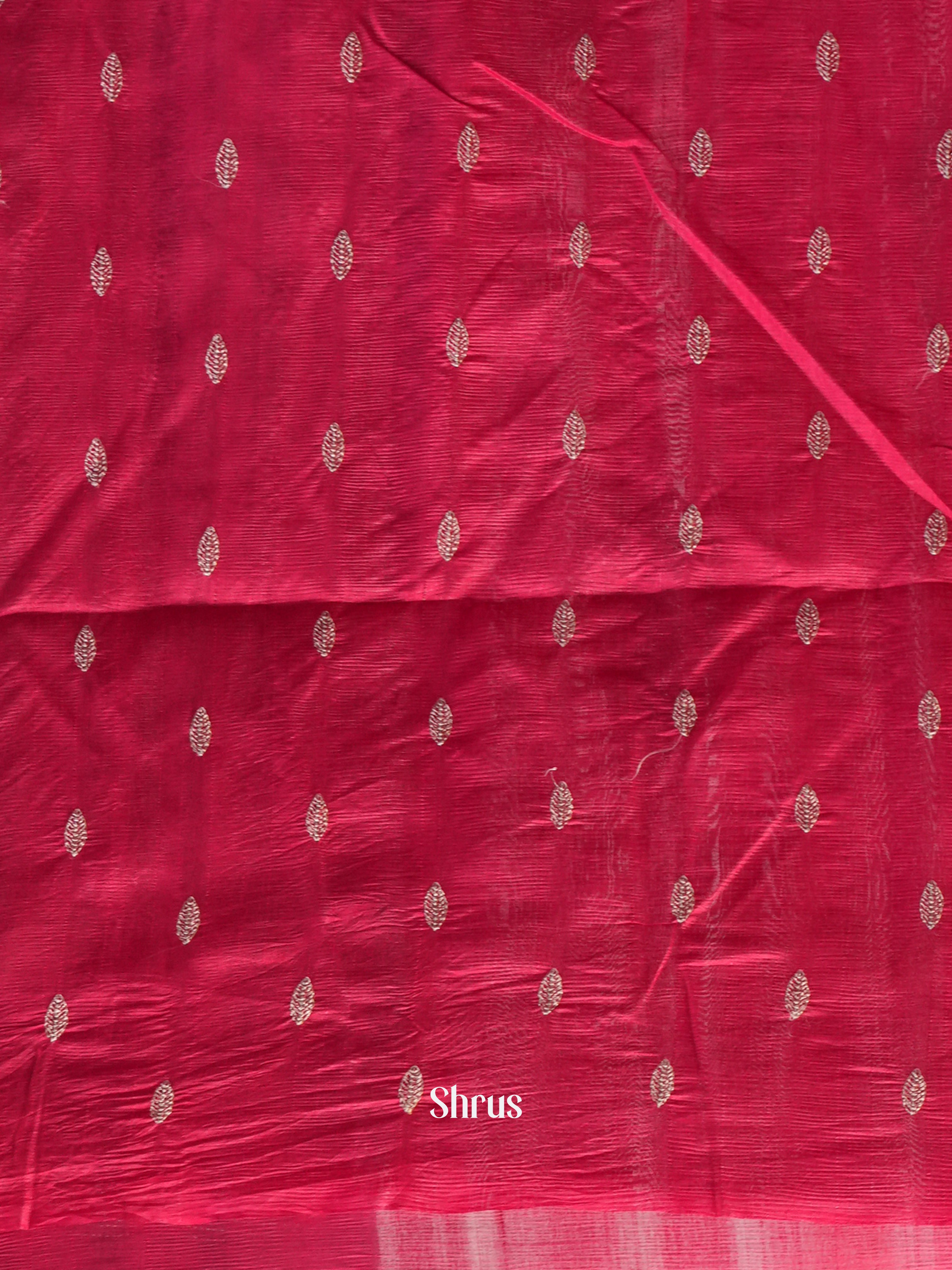 Red - Semi Rawsilk Saree