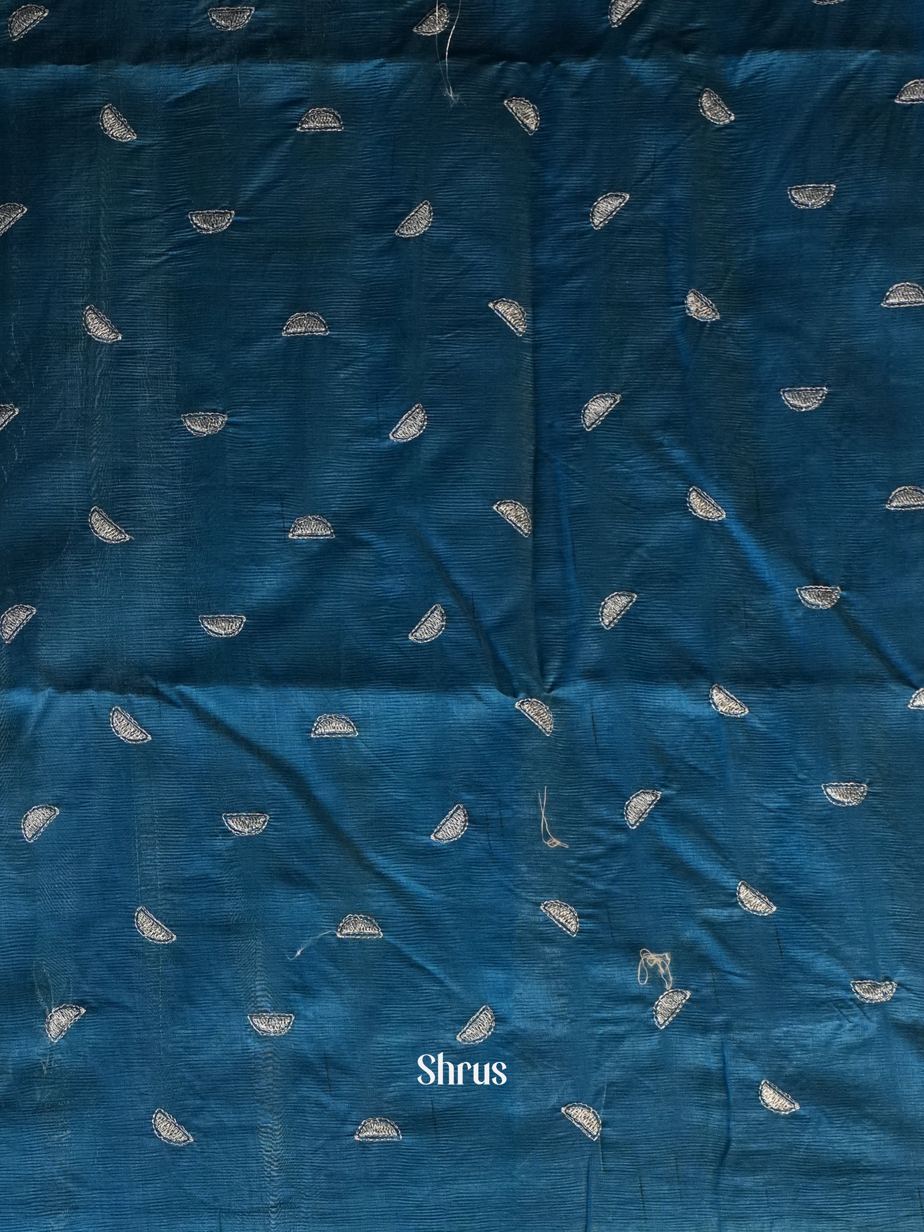 Blue - Semi Rawsilk Saree