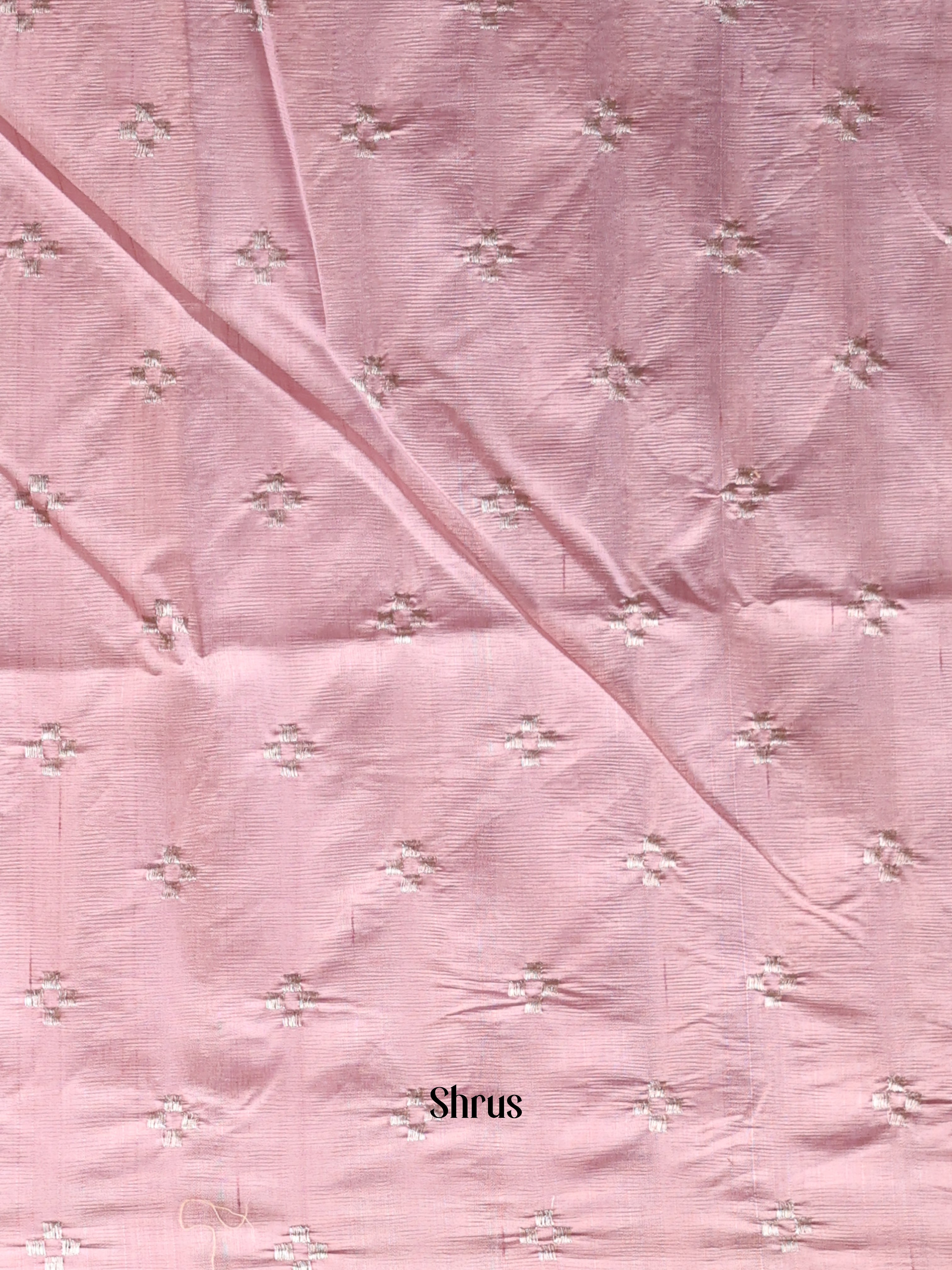 Pink - Semi Rawsilk Saree