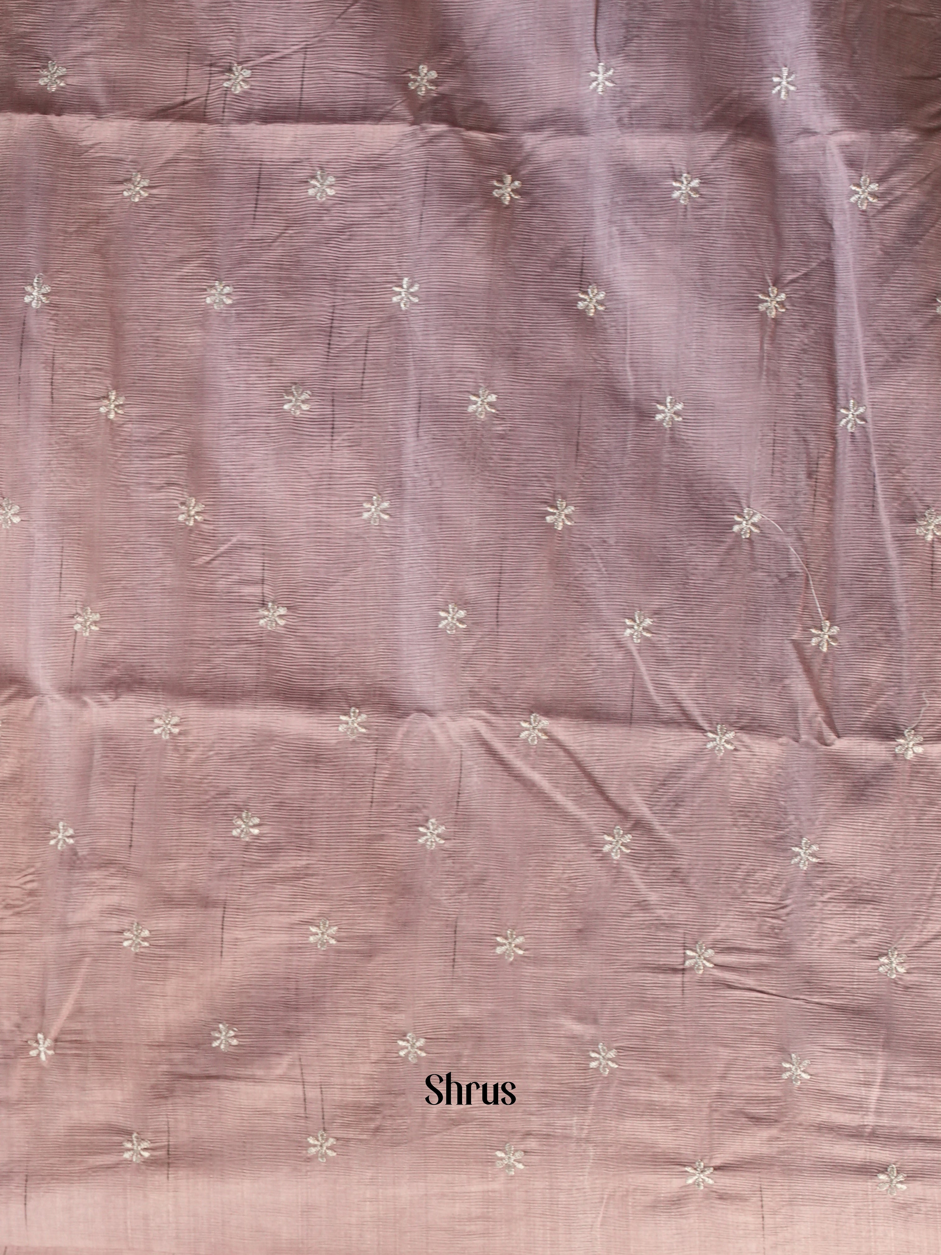 Pastel Brown - Semi Rawsilk Saree