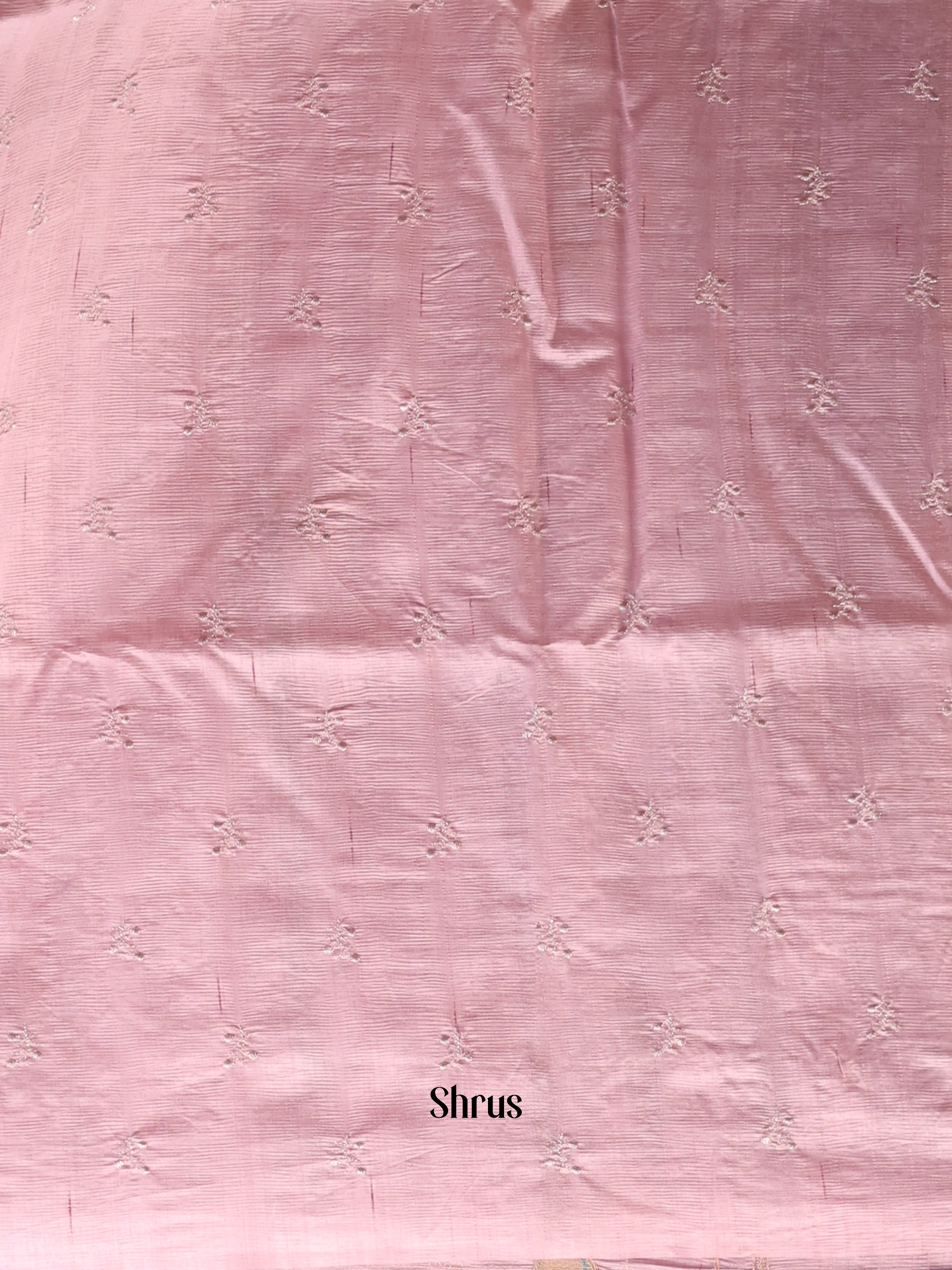 Pink - Semi Rawsilk Saree